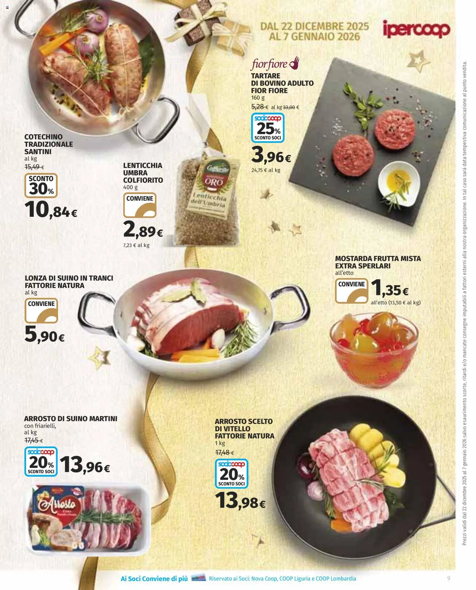 Volantino Ipercoop del 22.12.2025 | Pagina: 9 | Prodotti: Arrosto, Frutta, Suino, Cotechino