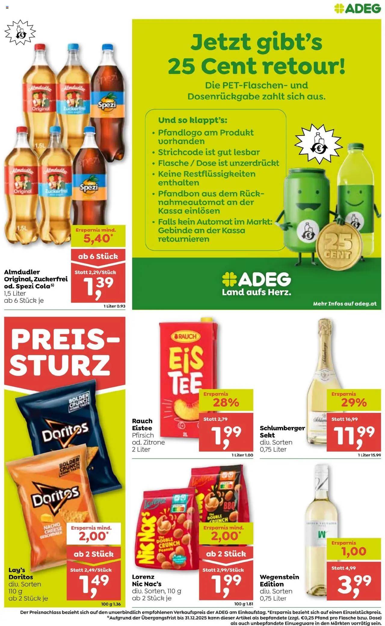 ADEG Bergheim gültig ab 31.07.2025 | Seite: 9 | Produkte: Zitrone, Pfirsich