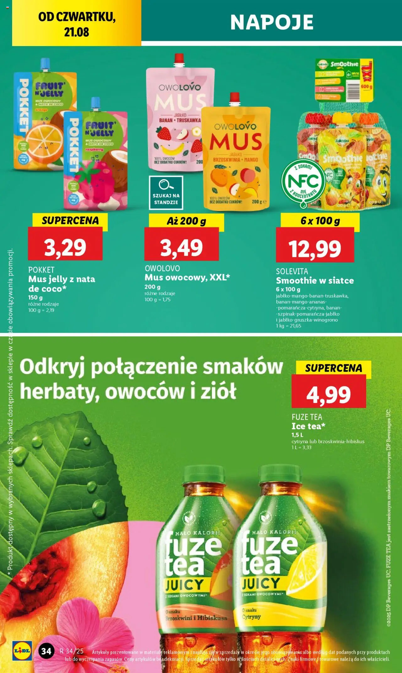 Lidl Gazetka od 21.08.2025 | Strona: 42 | Produkty: Cytryna, Smoothie, Cytryny, Banan