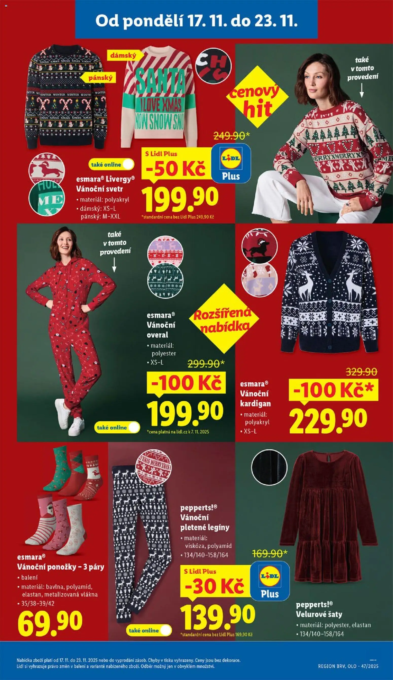Lidl Black Friday od 17.11.2025 | Strana: 18 | Produkty: Šaty, Overal, Ponožky, Vánoční svetr