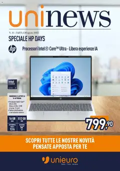 Anteprima del volantino Unieuro Speciale HP catalogo valido a partire dal 08.08.2025