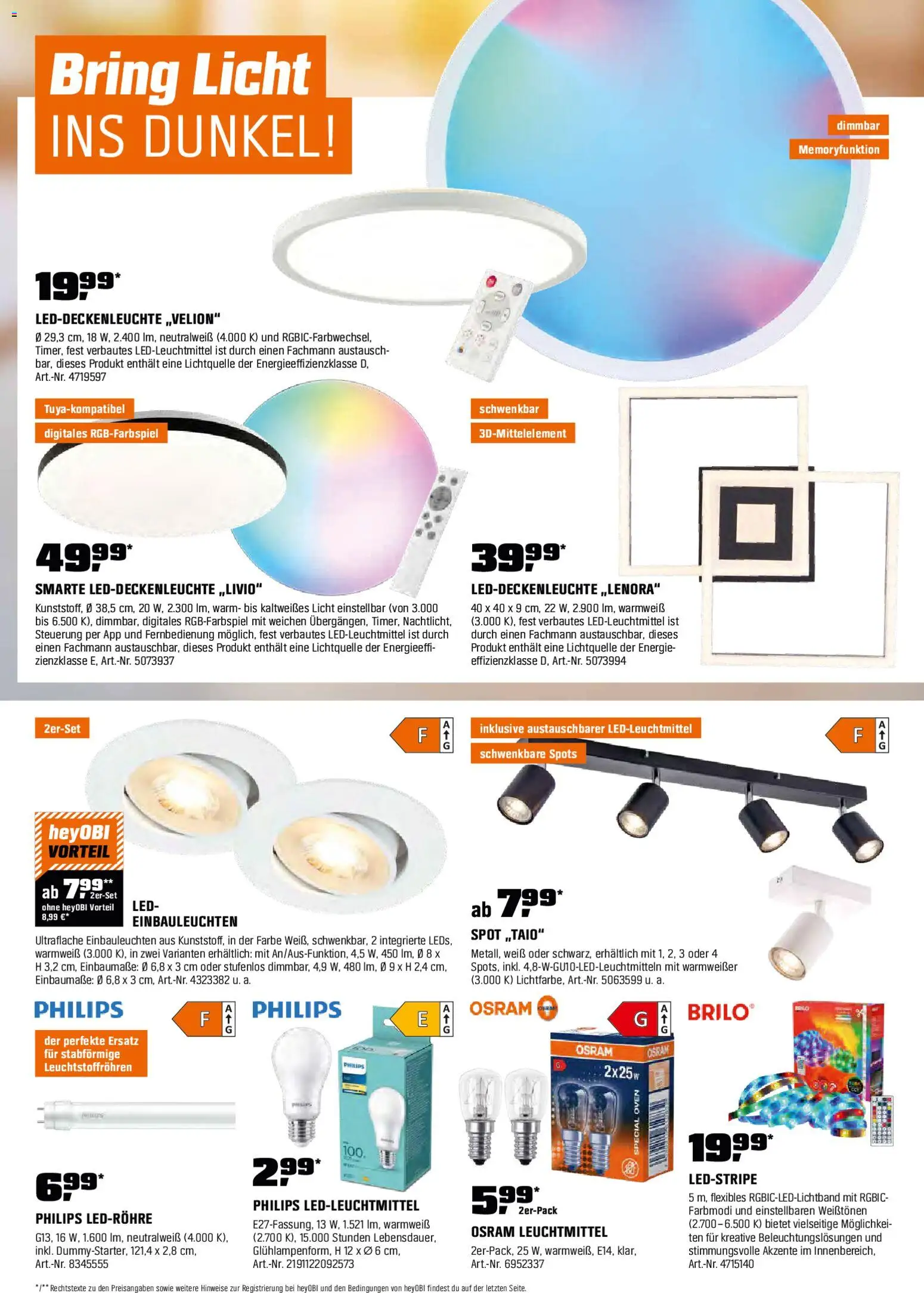 Obi Prospekt 	 – gültig ab 01.11.2025 | Seite: 12 | Produkte: Philips