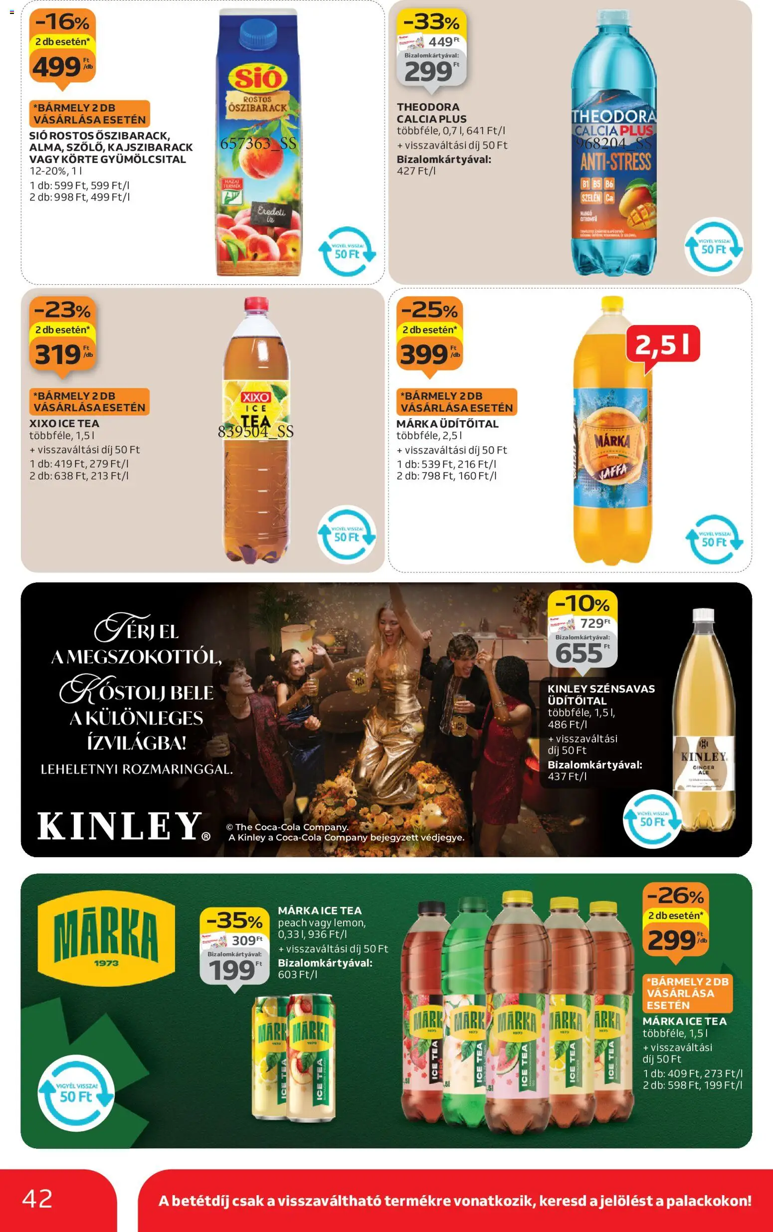 Auchan akciós ujság - amely érvényes a következő dátumtól: 18.12.2025 | Oldal: 42 | Termékek: Őszibarack, Körte, Gyümölcsital, Tea