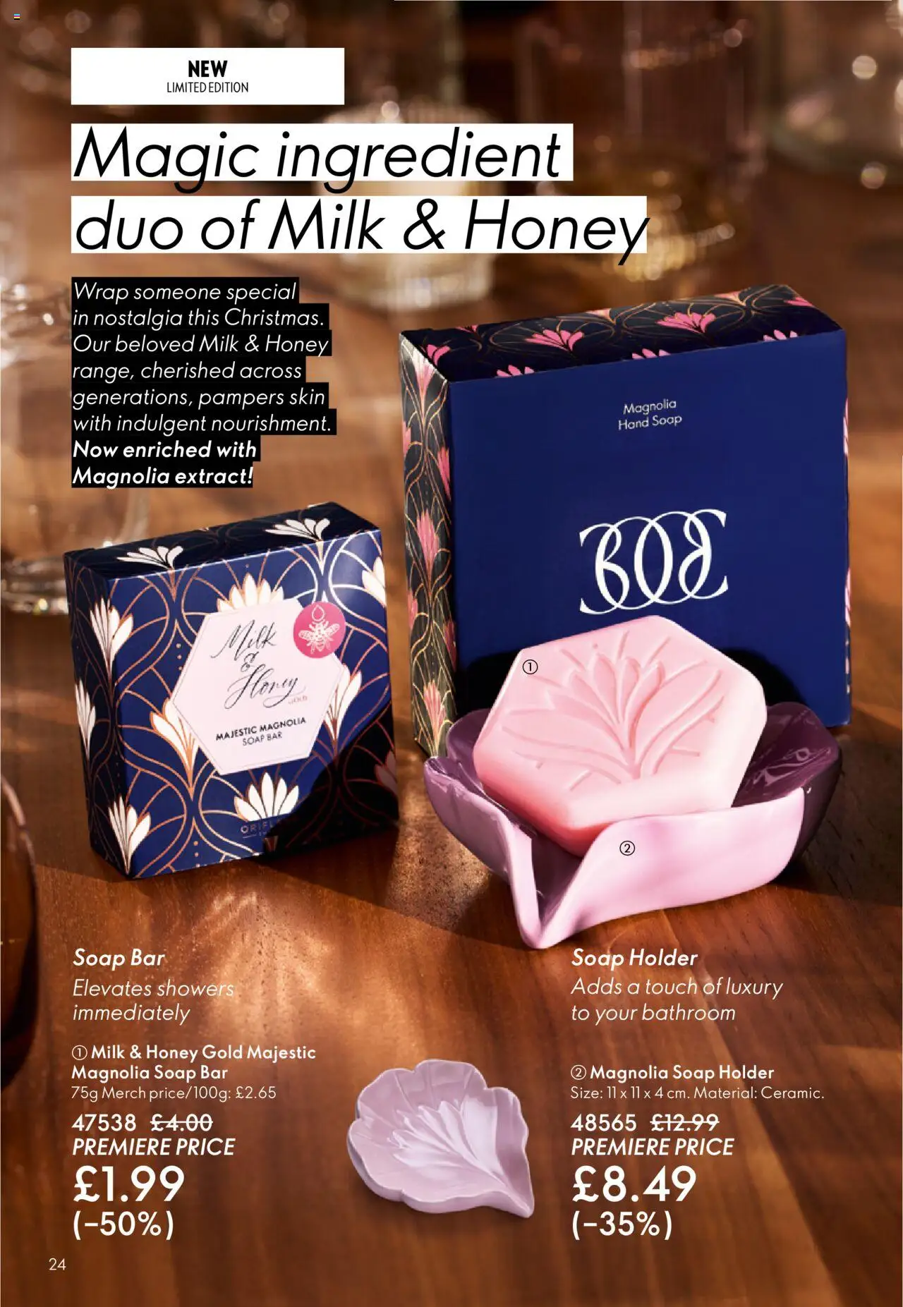 {H1} | Page: 24 | Products: Soap, Milk, Honey