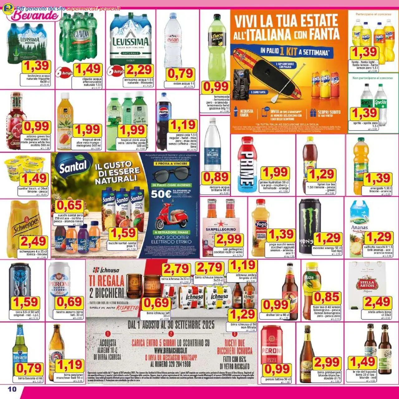 Volantino Pewex del 06.08.2025 | Pagina: 10 | Prodotti: Pesca, Ananas, Lime, Miele