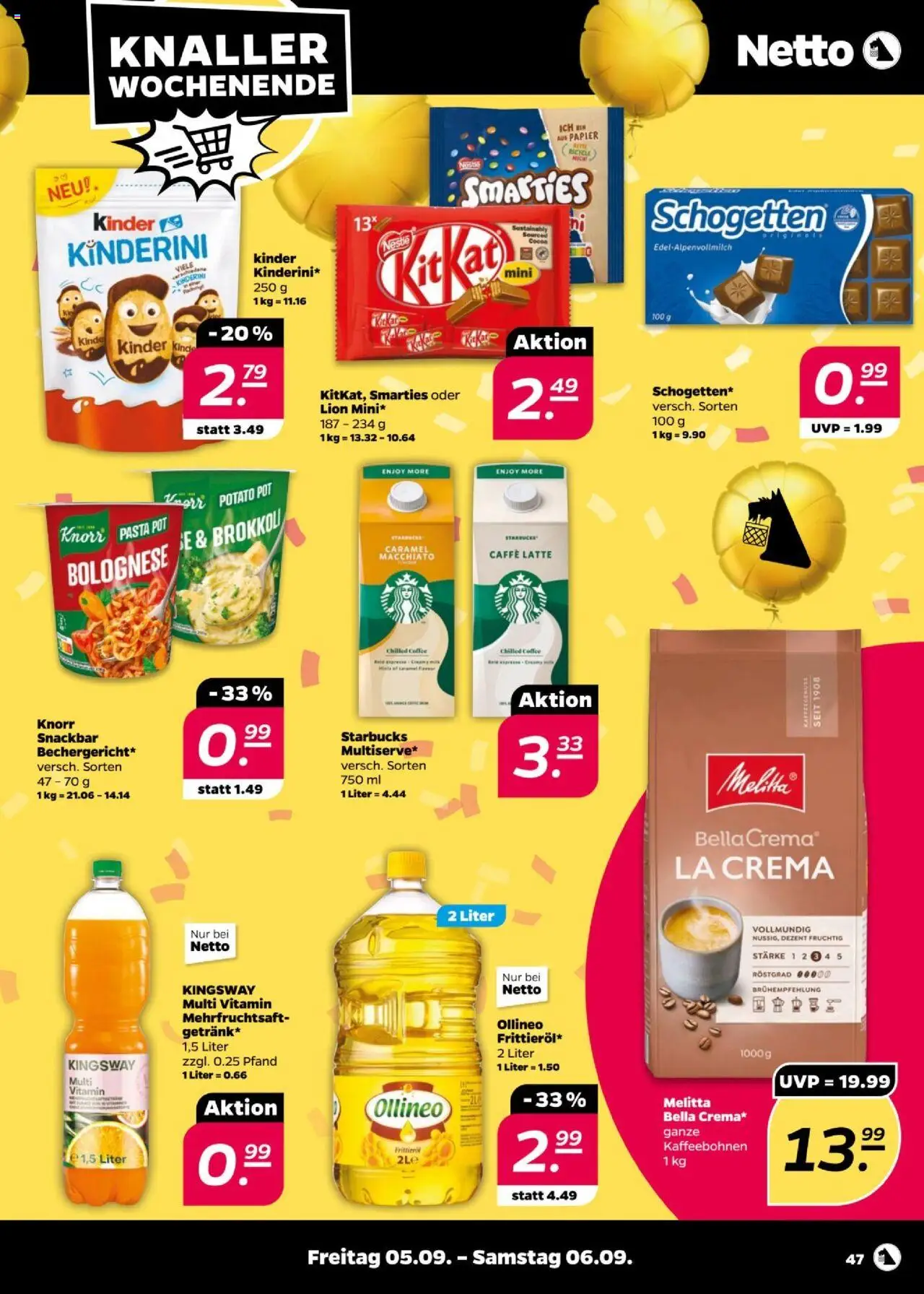 Netto Prospekt 	 - gültig ab dem 01.09.2025 | Seite: 47 | Produkte: Melitta, Starbucks, Knorr, Pasta