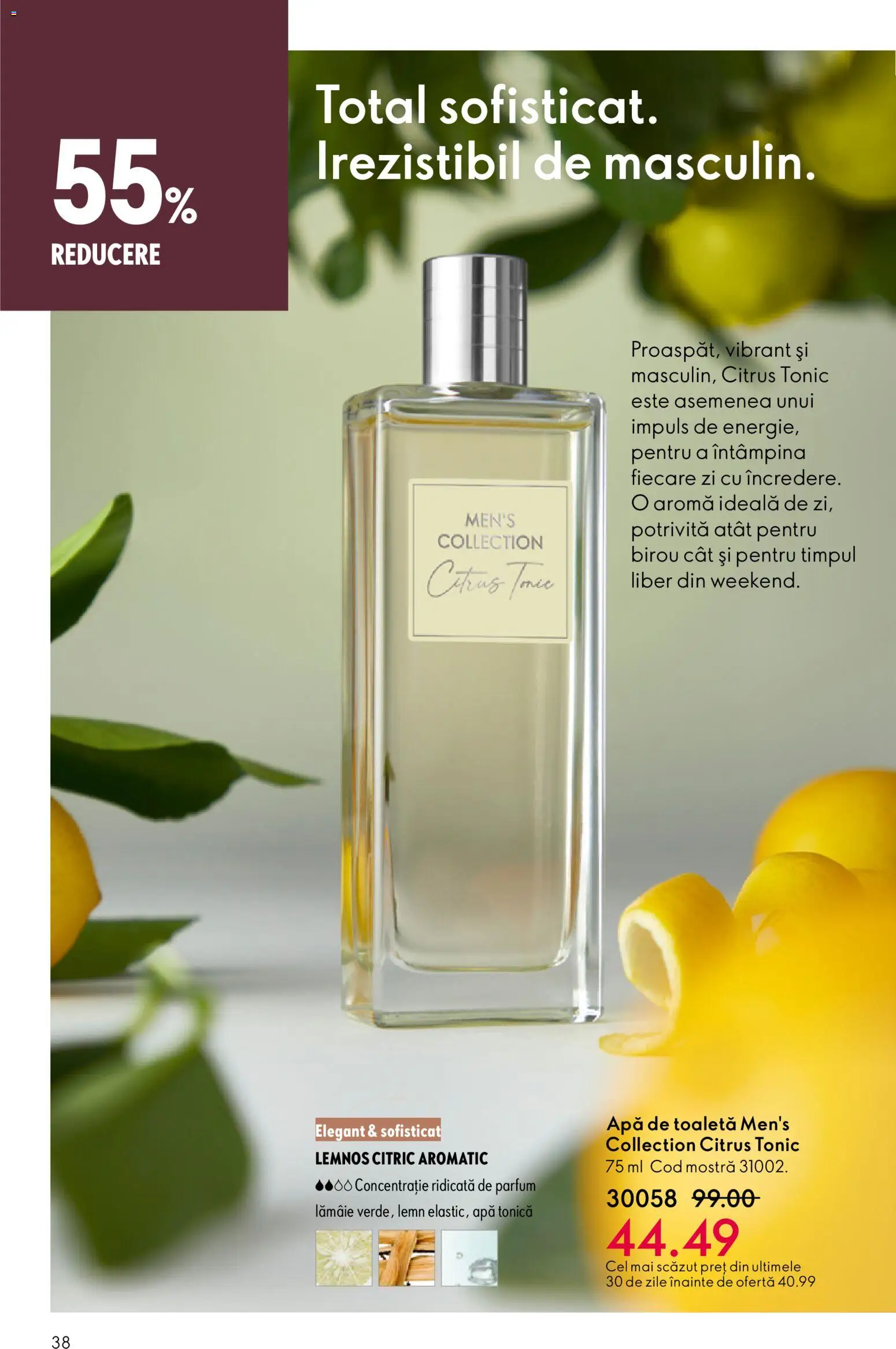 Noul catalog Oriflame – valabil de la 21.01.2026 | Pagină: 38 | Produse: Çikolatalı gofret, Parfum, Apă, Lămâie