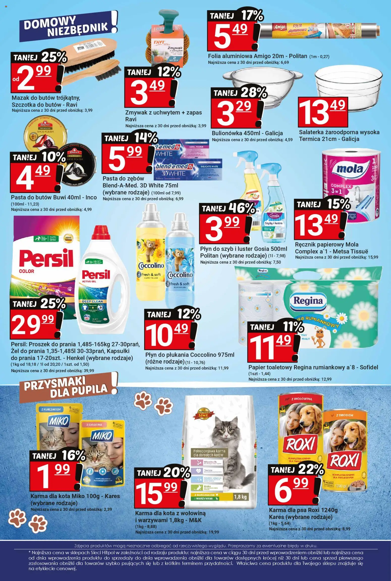 Hitpol Gazetka od 07.11.2025 | Strona: 7 | Produkty: Papier toaletowy, Karma dla kota, Kapsułki do prania, Proszek do prania