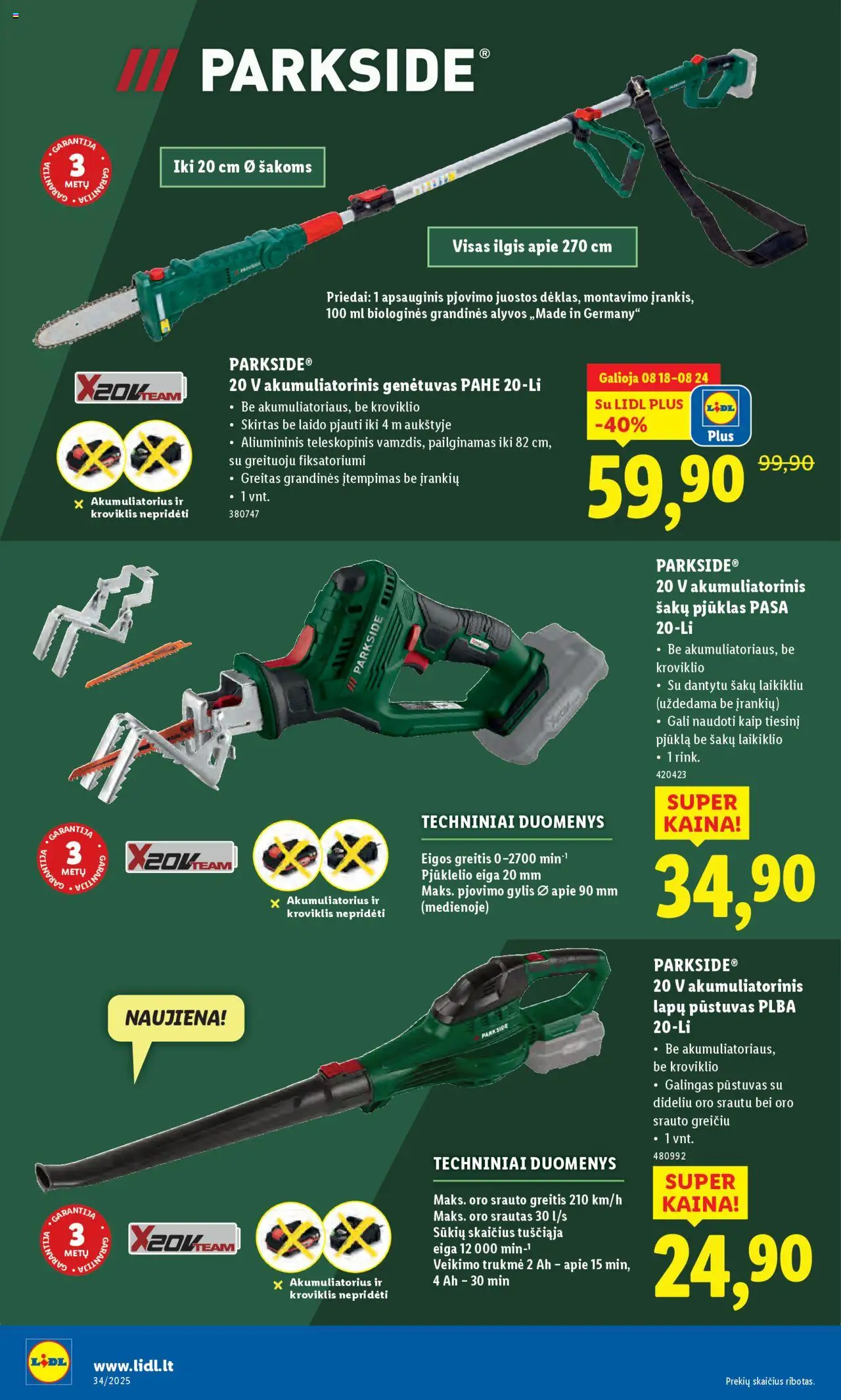 LIDL - Leidinys - Ne maisto prekių pasiūlymai│galioja nuo 18.08.2025 | Puslapis: 6 | Prekių: Akumuliatorius