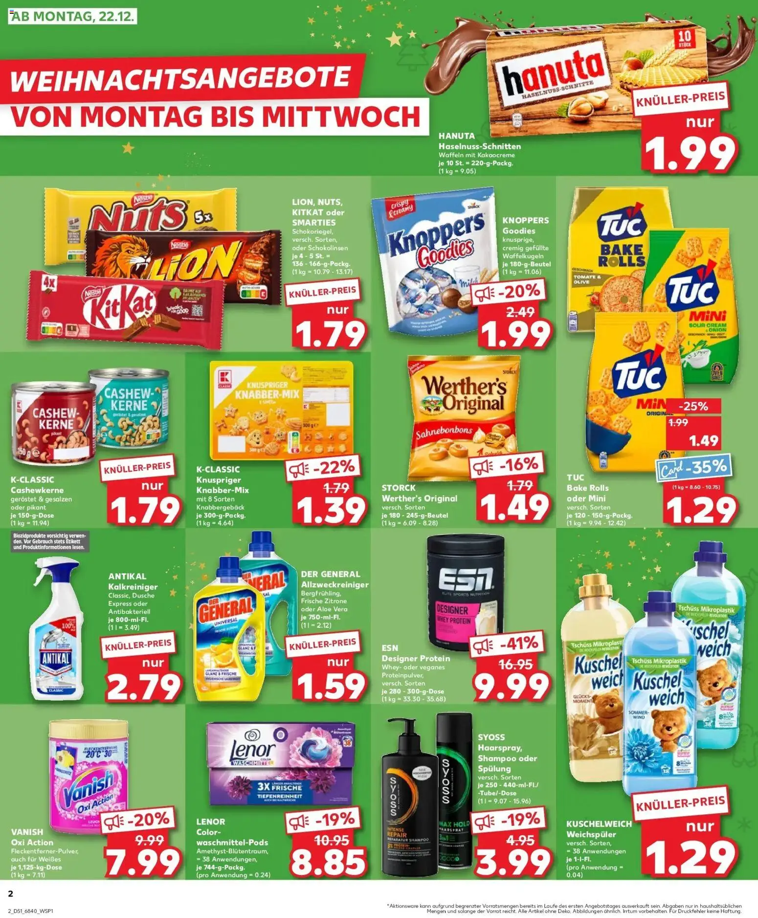 Kaufland prospekt Delmenhorst	 – gültig ab 22.12.2025 | Seite: 2 | Produkte: Smarties, Shampoo, Weichspüler, Zitrone