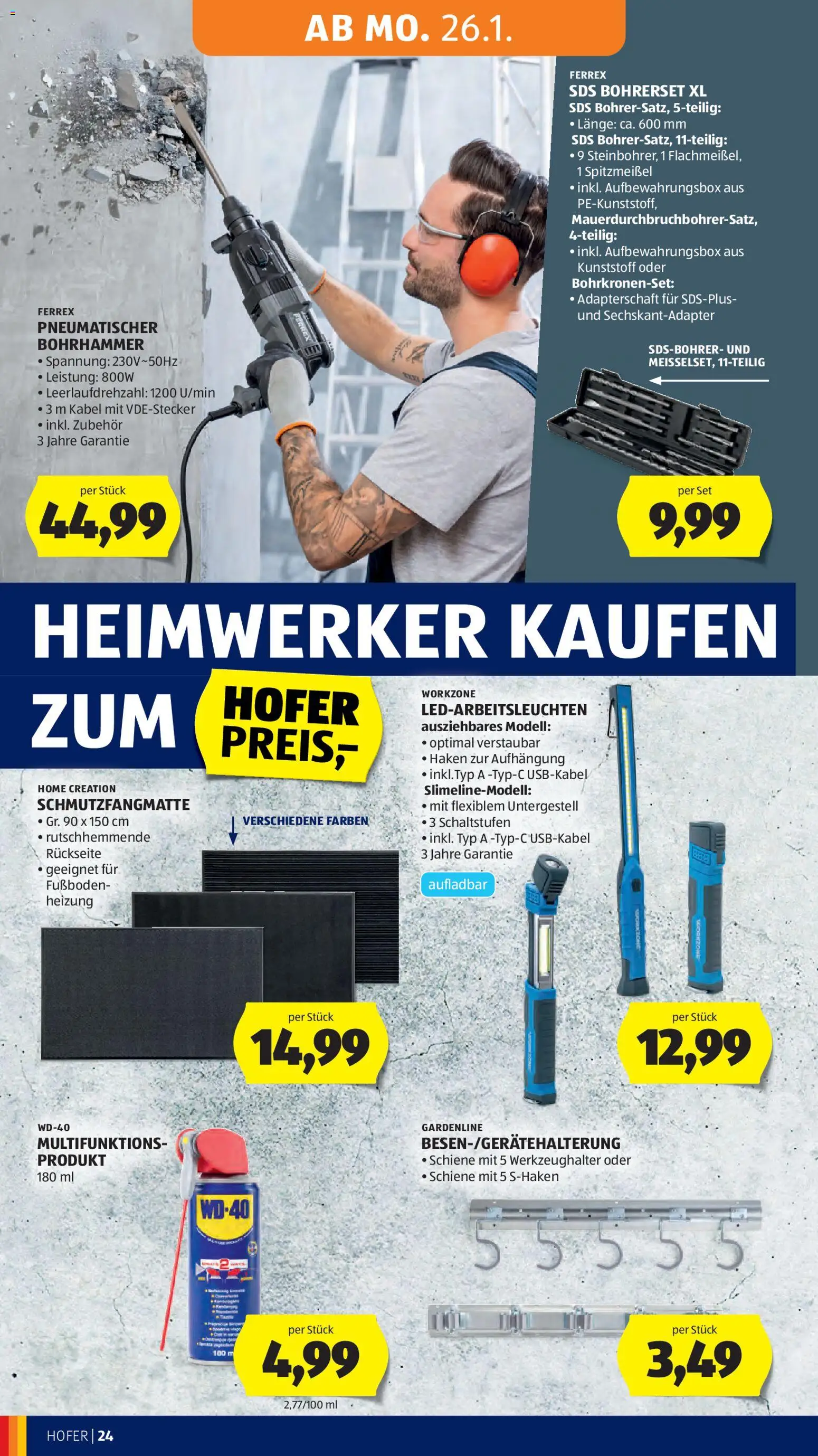Hofer Flugblatt gültig ab 23.01.2026 | Seite: 28 | Produkte: Kabel