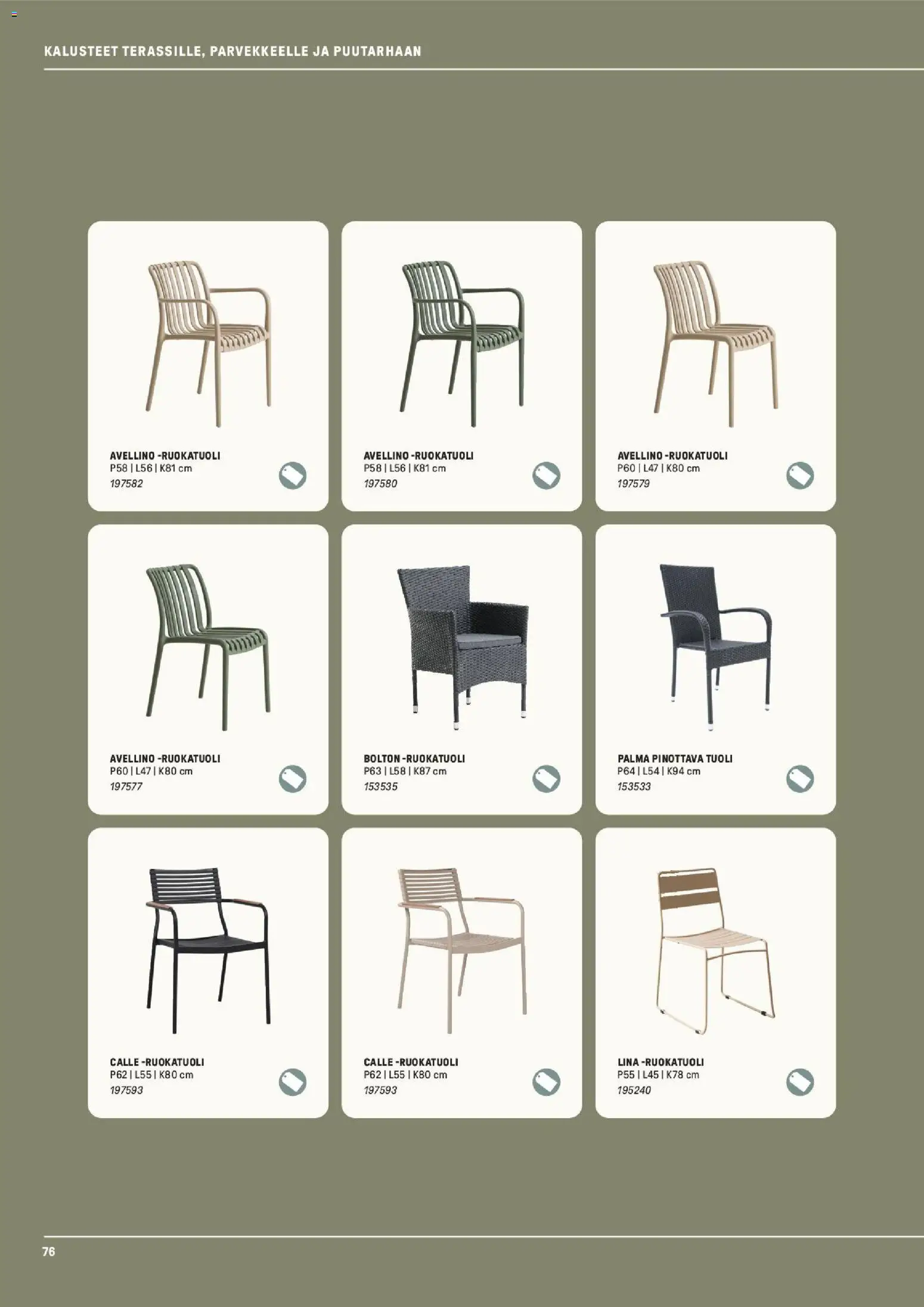Masku tarjoukset – voimassa 09.03.2026 alkaen | Sivu: 76 | Tuotteet: Tuoli, Pinottava tuoli