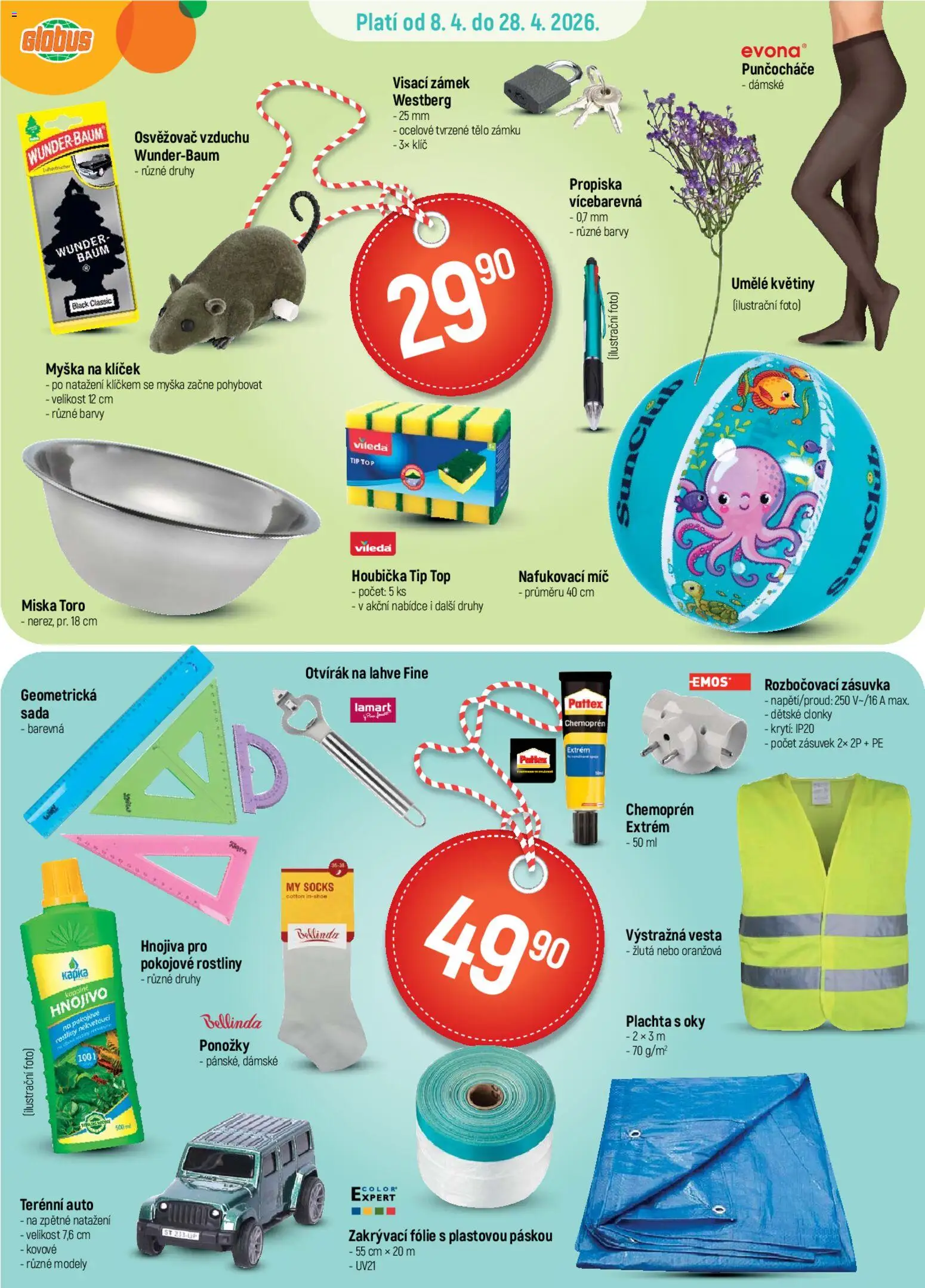Globus leták od 08.04.2026 | Strana: 20 | Produkty: Fólie, Miska, Hnojivo, Punčocháče