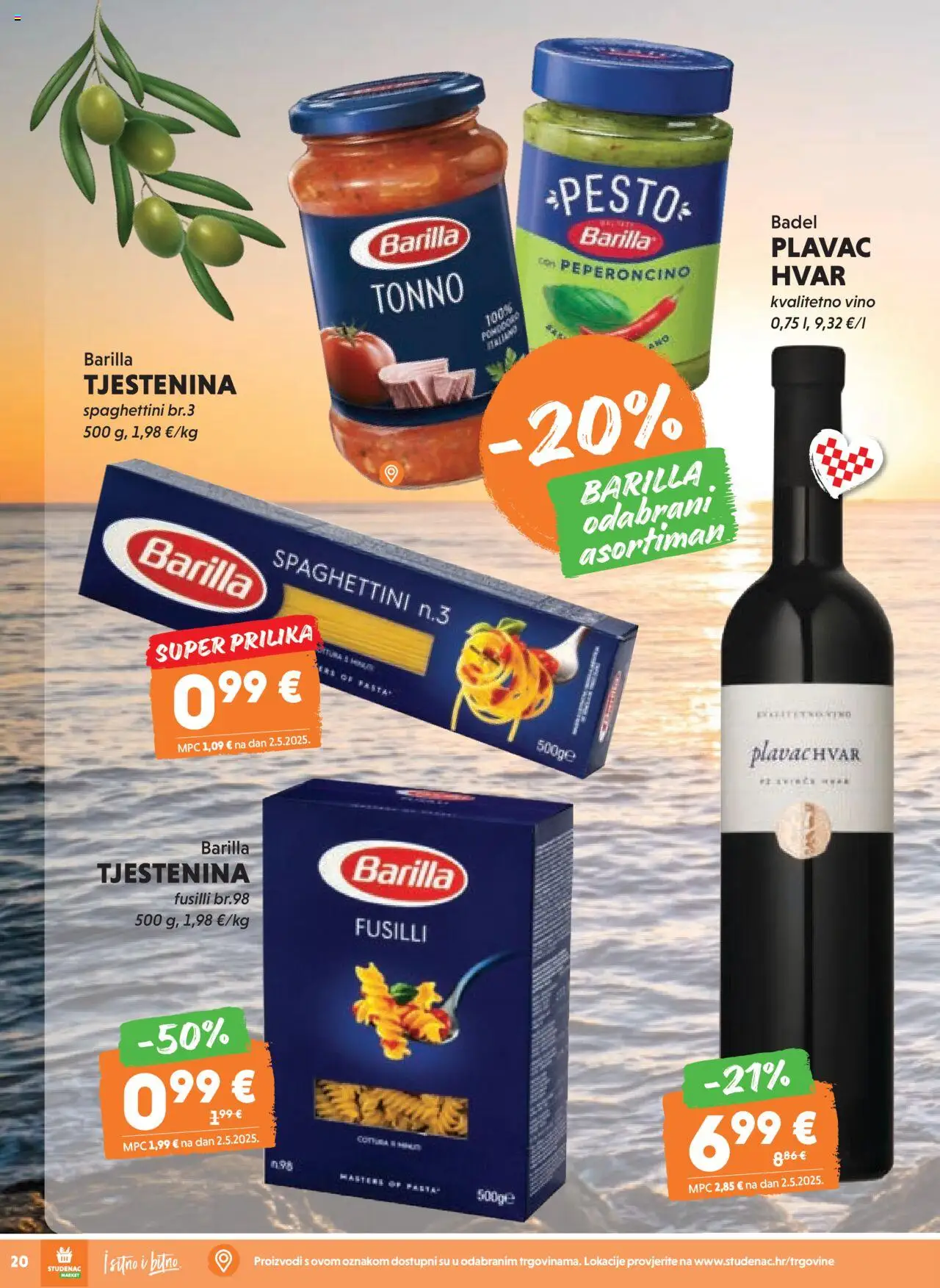 Studenac katalog | vrijedi od 13.08.2025 | Stranica: 20 | Proizvodi: Vino, Tjestenina, Barilla
