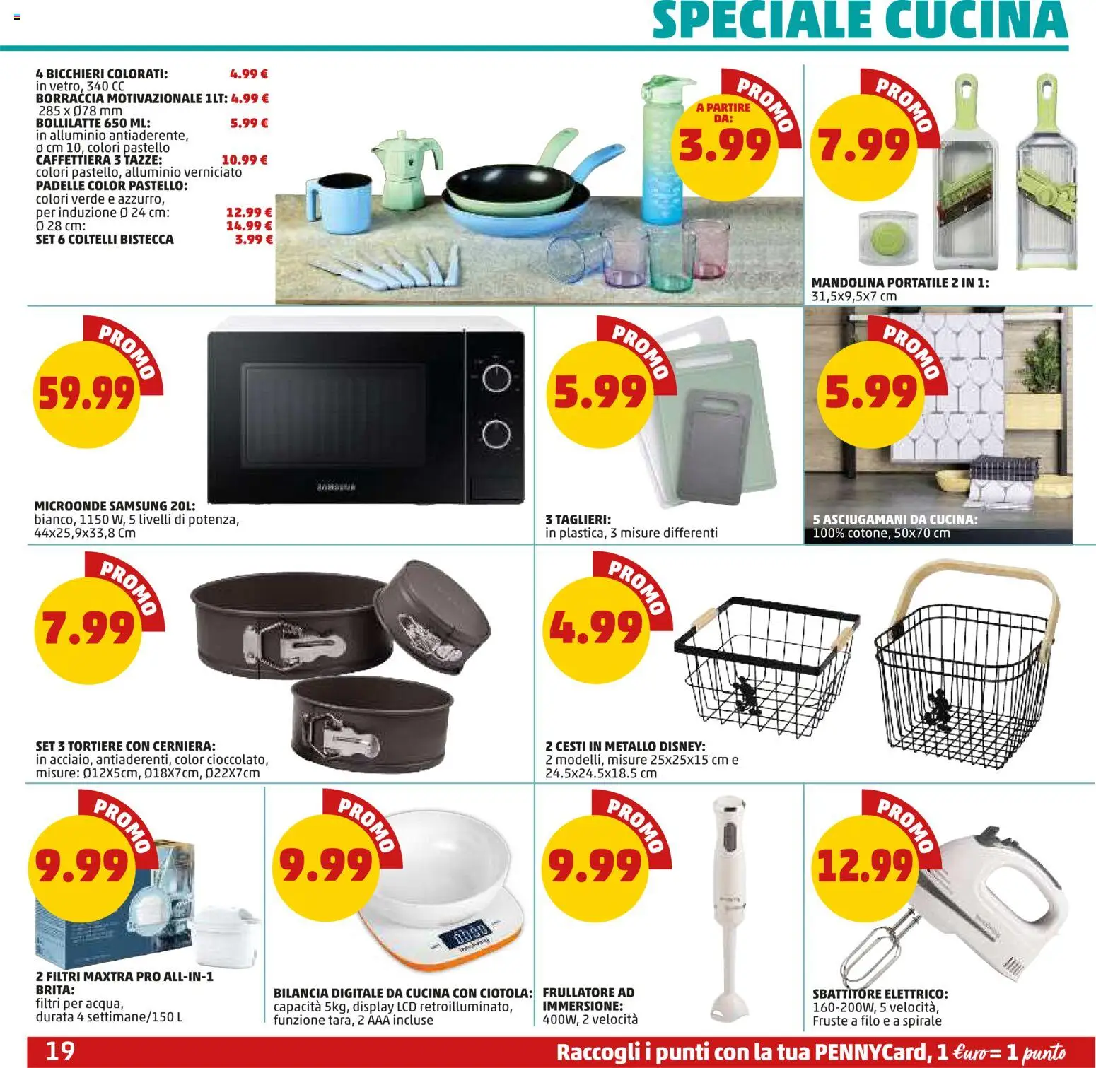Volantino PENNY del 12.03.2026 | Pagina: 19 | Prodotti: Microonde, Bilancia, Borraccia, Samsung