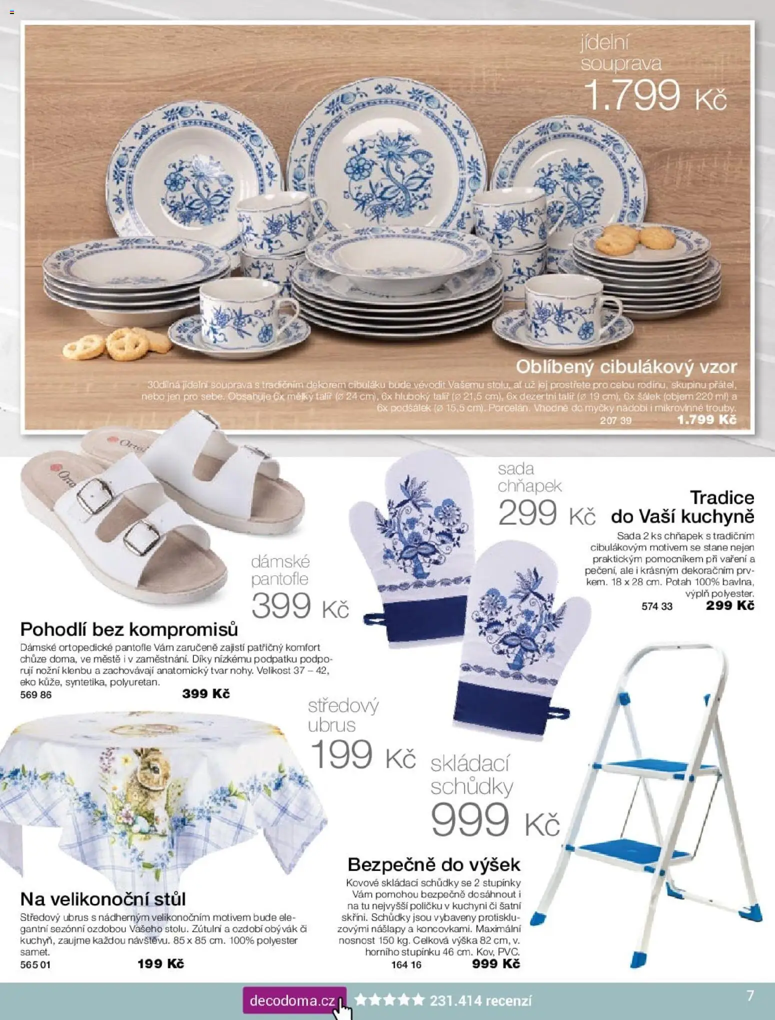 Decodoma katalog od 16.02.2026 | Strana: 7 | Produkty: Nádobí, Pantofle, Šálek, Ubrus