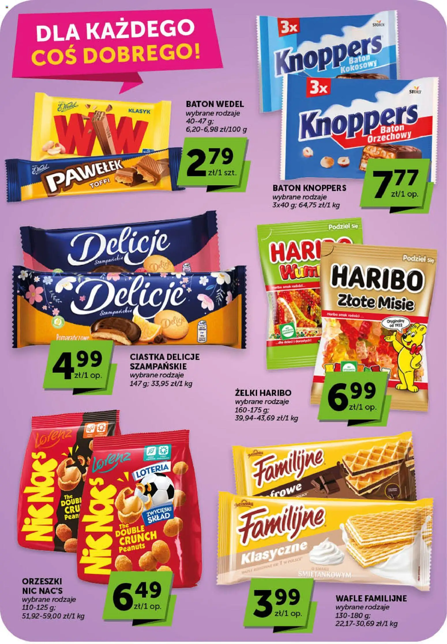 Euro Sklep gazetka od 30.04.2026 | Strona: 28 | Produkty: Knoppers, Wafle, Baton, Żelki