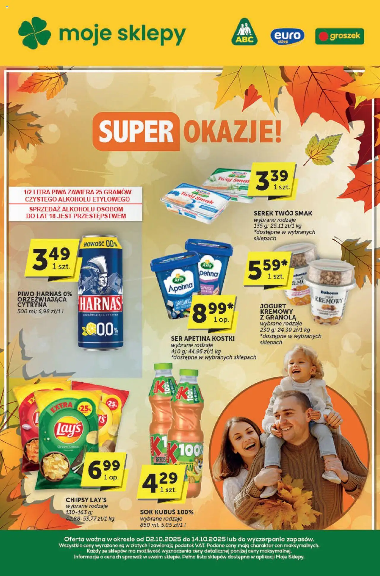 Euro Sklep Gazetka - Katalog od 02.10.2025 | Strona: 1 | Produkty: Cytryna, Groszek, Granola, Piwo
