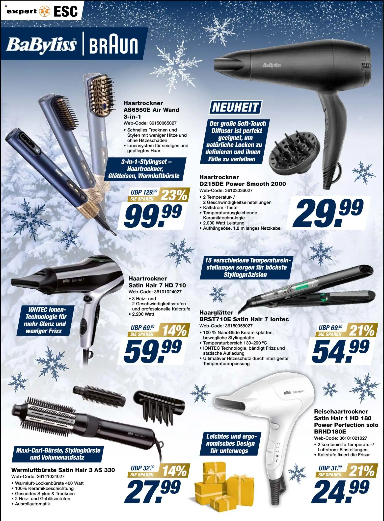 Expert Weihnachts sparen No. 2 – gültig ab 15.12.2025 | Seite: 10 | Produkte: Haartrockner, Haarglätter