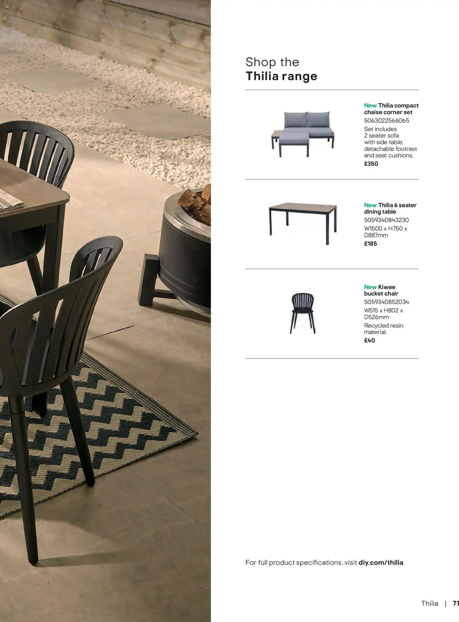 {H1} | Page: 71 | Products: Table, Chair, Dining table, Sofa