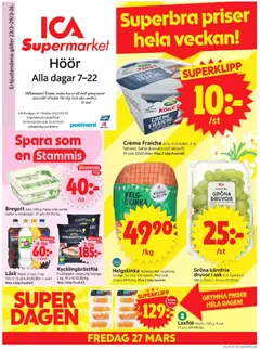ICA Supermarket - Höör - Förhandsvisning av reklamblad från butik ICA Supermarket aktuell från 23.03.2026
