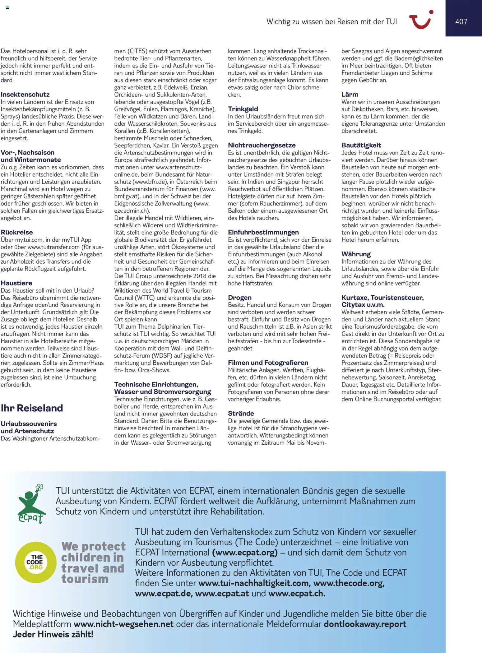 TUI Prospekt Südeuropa & Nordafrika 2026/27 – gültig ab 03.03.2026 | Seite: 407 | Produkte: Wasser