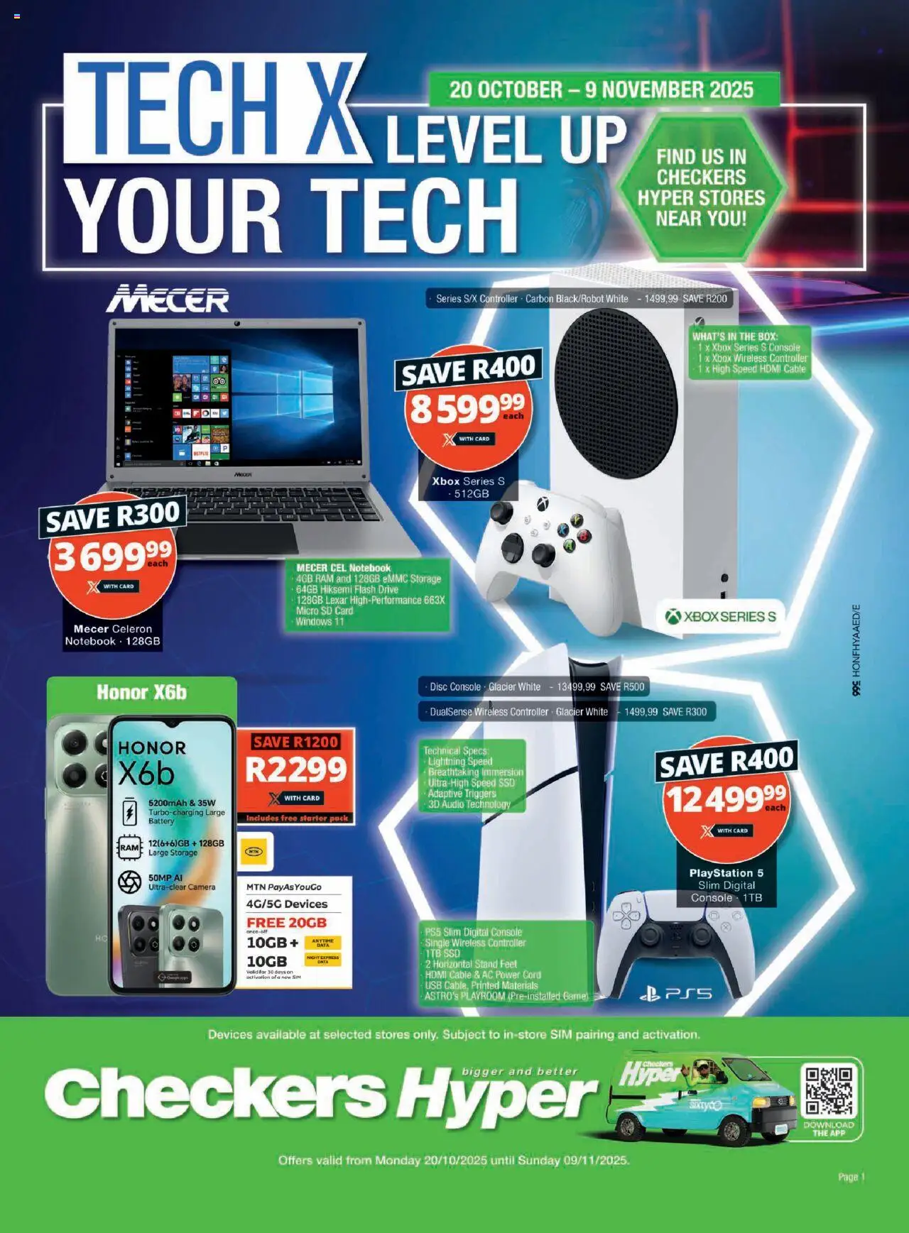 New Checkers catalogue – valid from 20.10.2025 | Page: 1 | Products: Audio, Cable, Playstation, Xbox