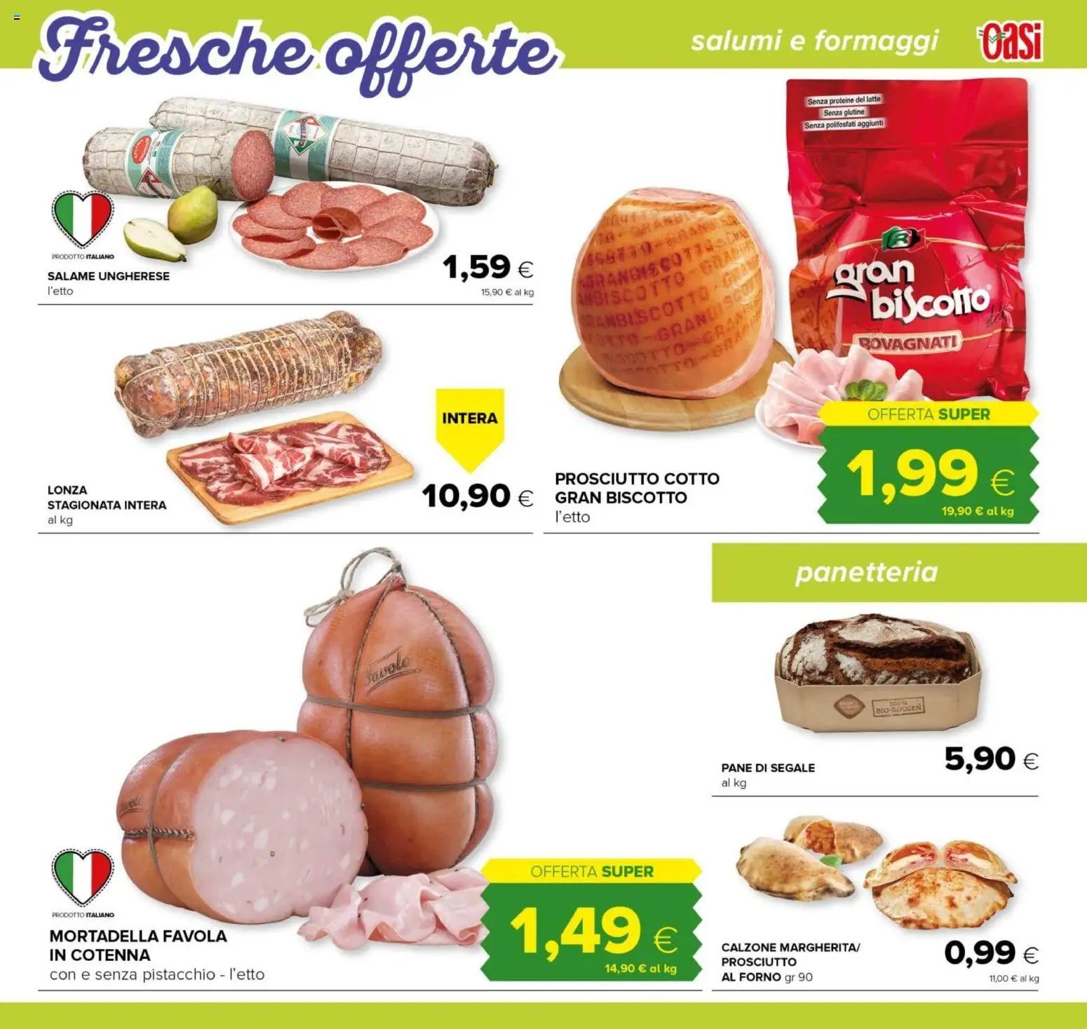 Volantino Oasi del 23.04.2026 | Pagina: 5 | Prodotti: Prosciutto Cotto, Pane, Prosciutto, Forno