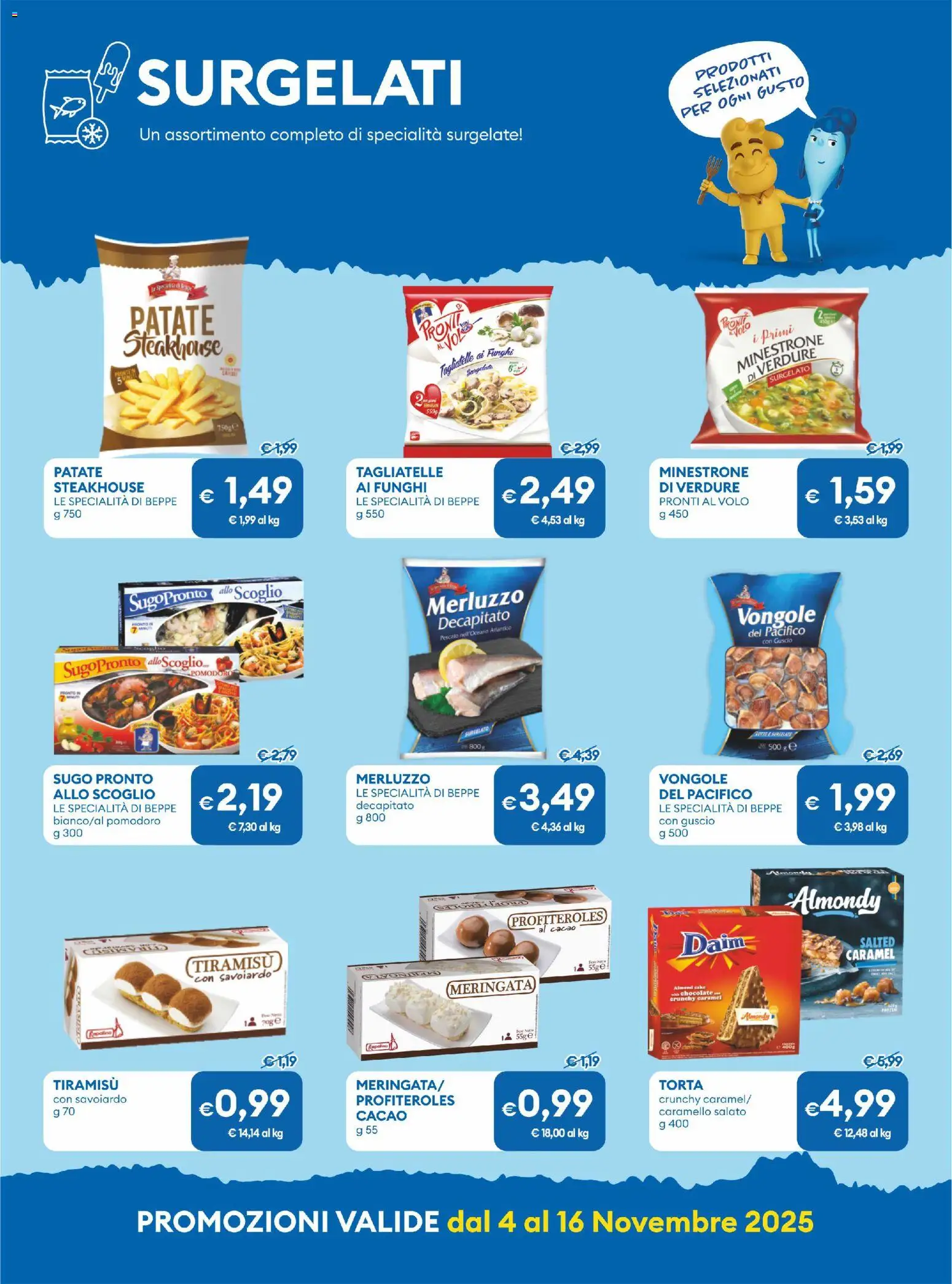 Volantino MD Discount del 04.11.2025 | Pagina: 4 | Prodotti: Vongole, Patate, Funghi, Sugo