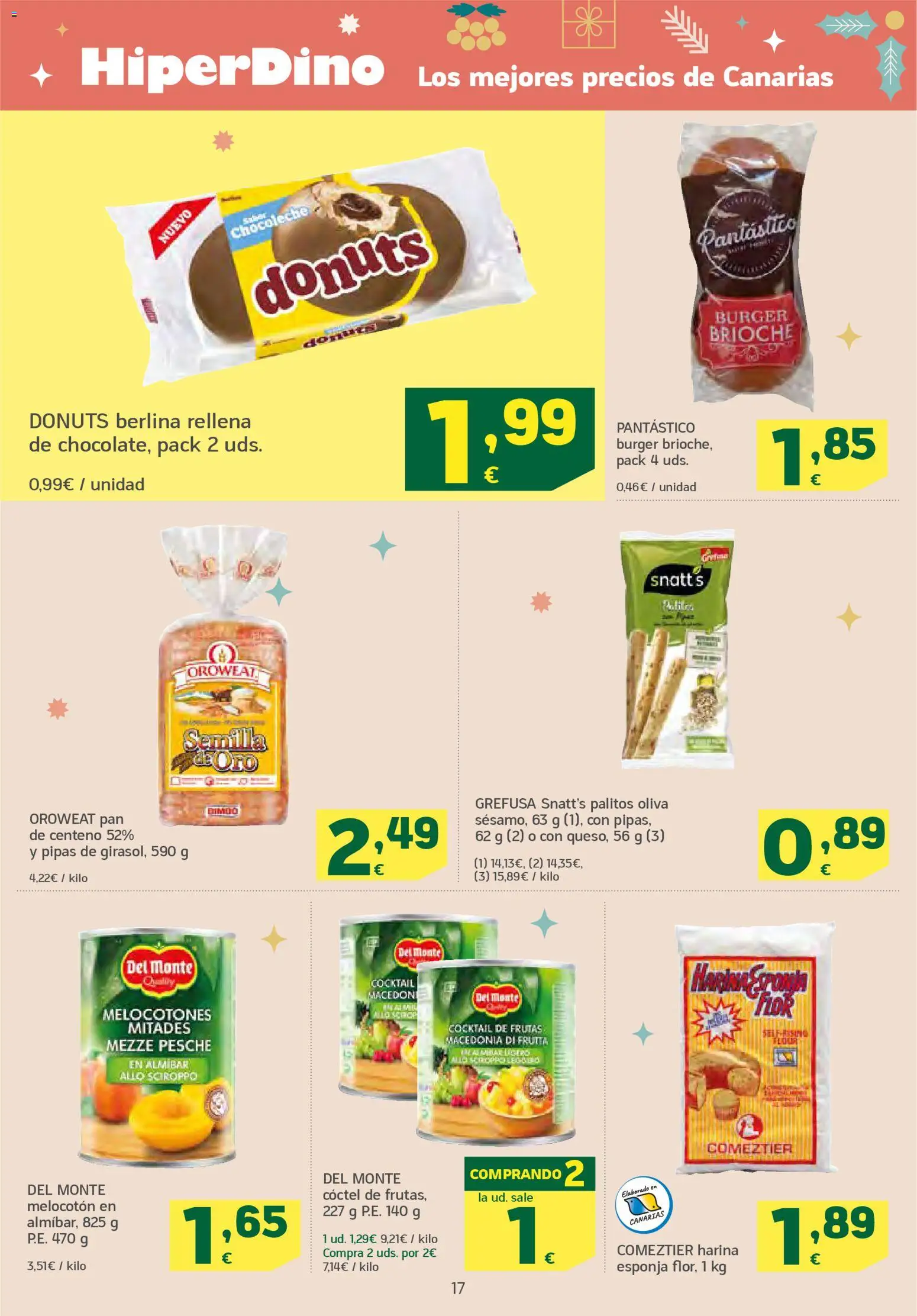 HiperDino folleto │ válido desde el 18.12.2025 | Página: 17 | Productos: Esponja, Pan, Donuts