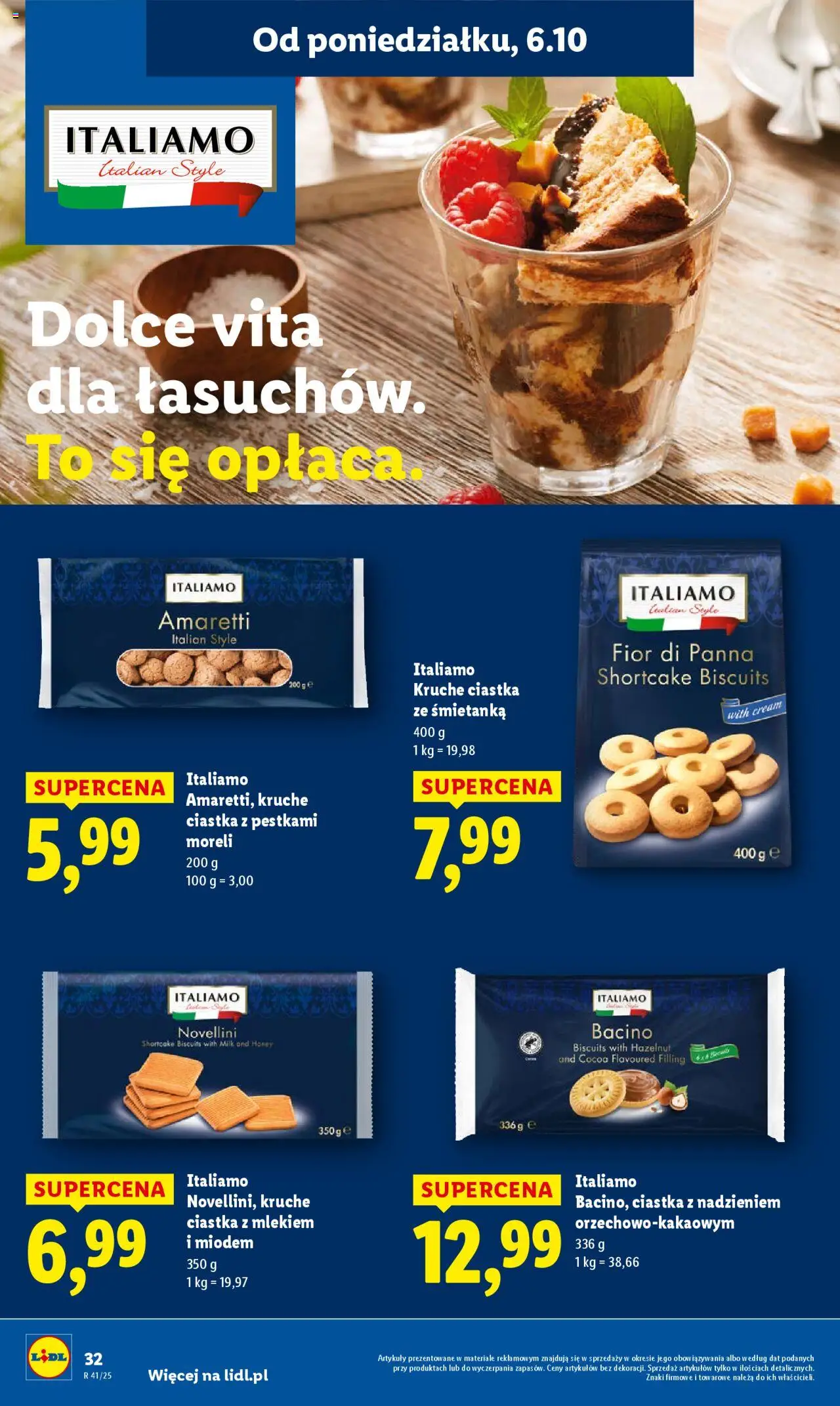Lidl Gazetka od 06.10.2025 | Strona: 32 | Produkty: Ciastka