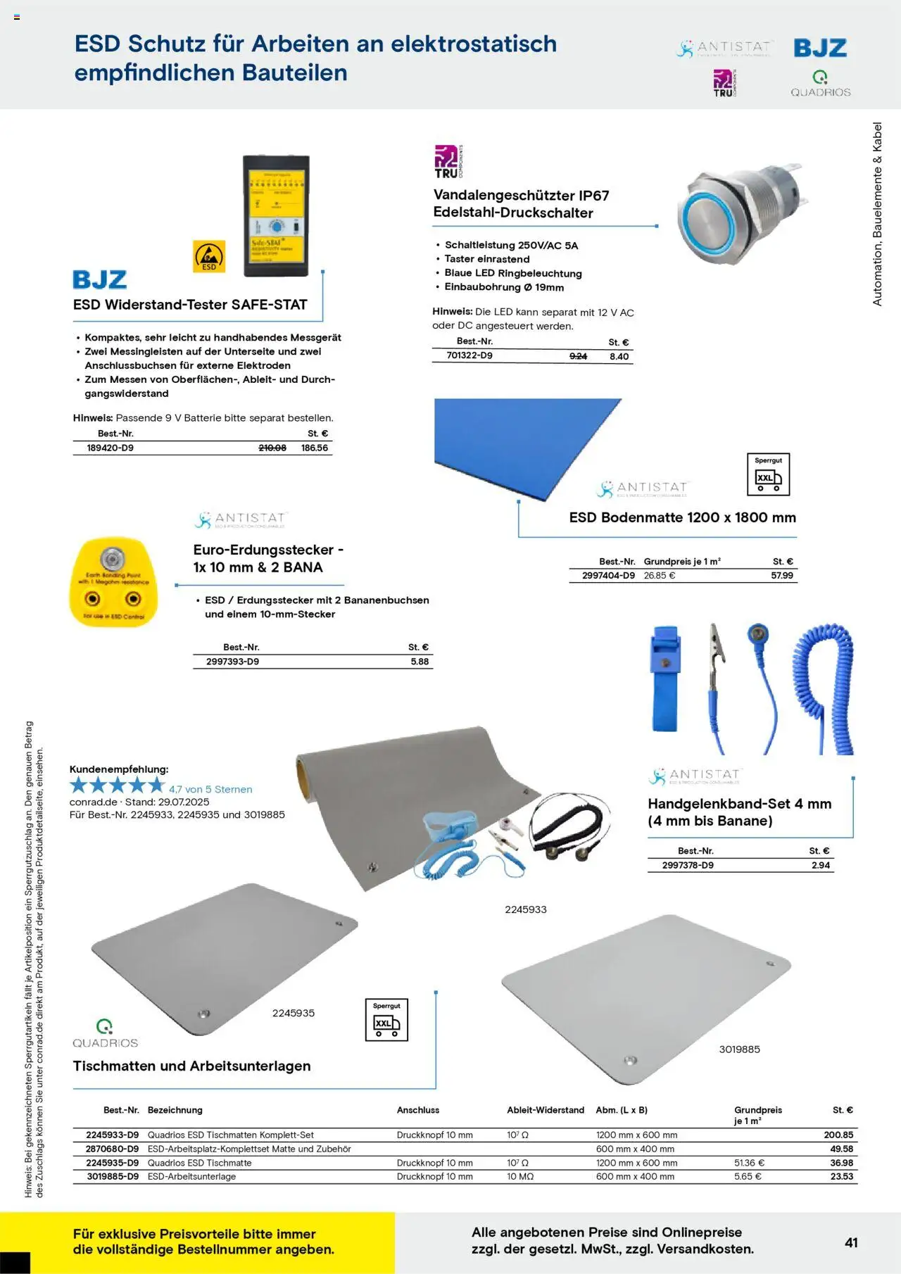 Conrad - Markenkatalog - gültig ab dem 25.08.2025 | Seite: 43 | Produkte: Kabel, Batterie