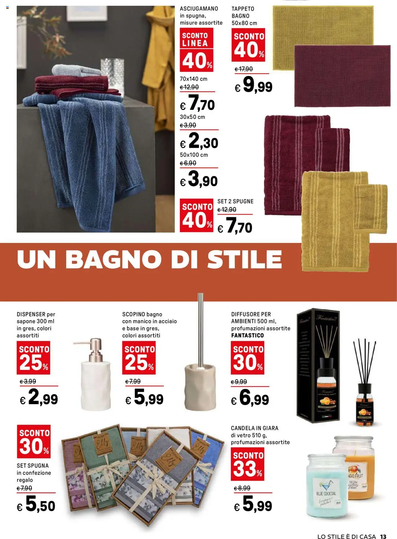 Volantino Iper del 13.10.2025 | Pagina: 13 | Prodotti: Scopino, Spugna, Sapone, Tappeto