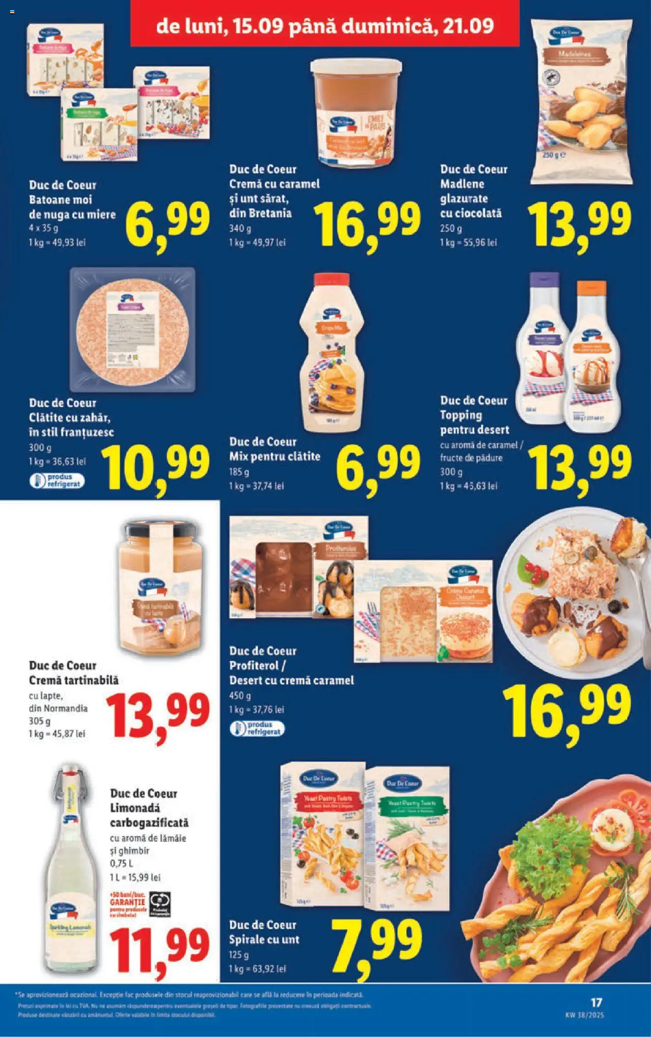 Noul catalog Lidl – valabil de la 15.09.2025 | Pagină: 17 | Produse: Sıcak su torbası, Cremă tartinabilă, Fructe, Lămâie