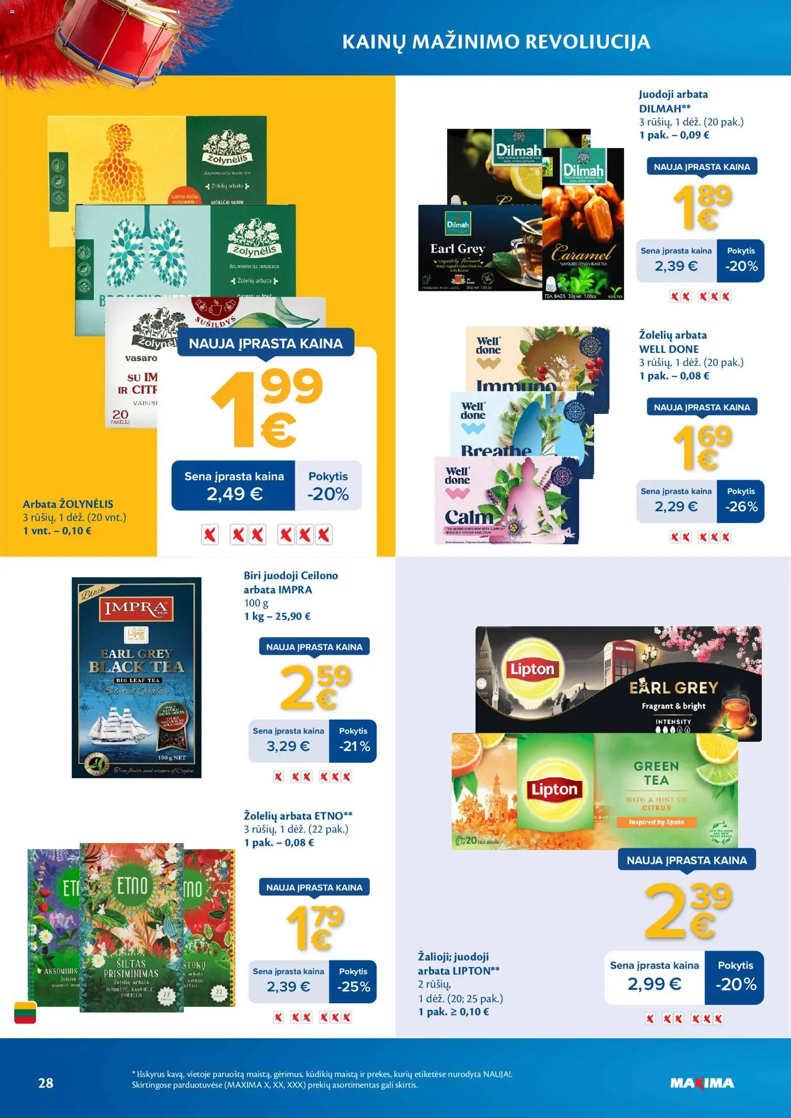 MAXIMA akcijos nuo 03.03.2026 | Puslapis: 28 | Prekių: Arbata