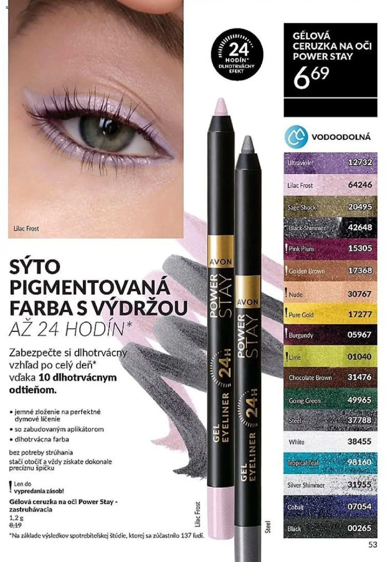 Nové Avon akcie – leták je platný od 01.10.2025 | Strana: 53 | Produkty: Ceruzka na oči, Ceruzka