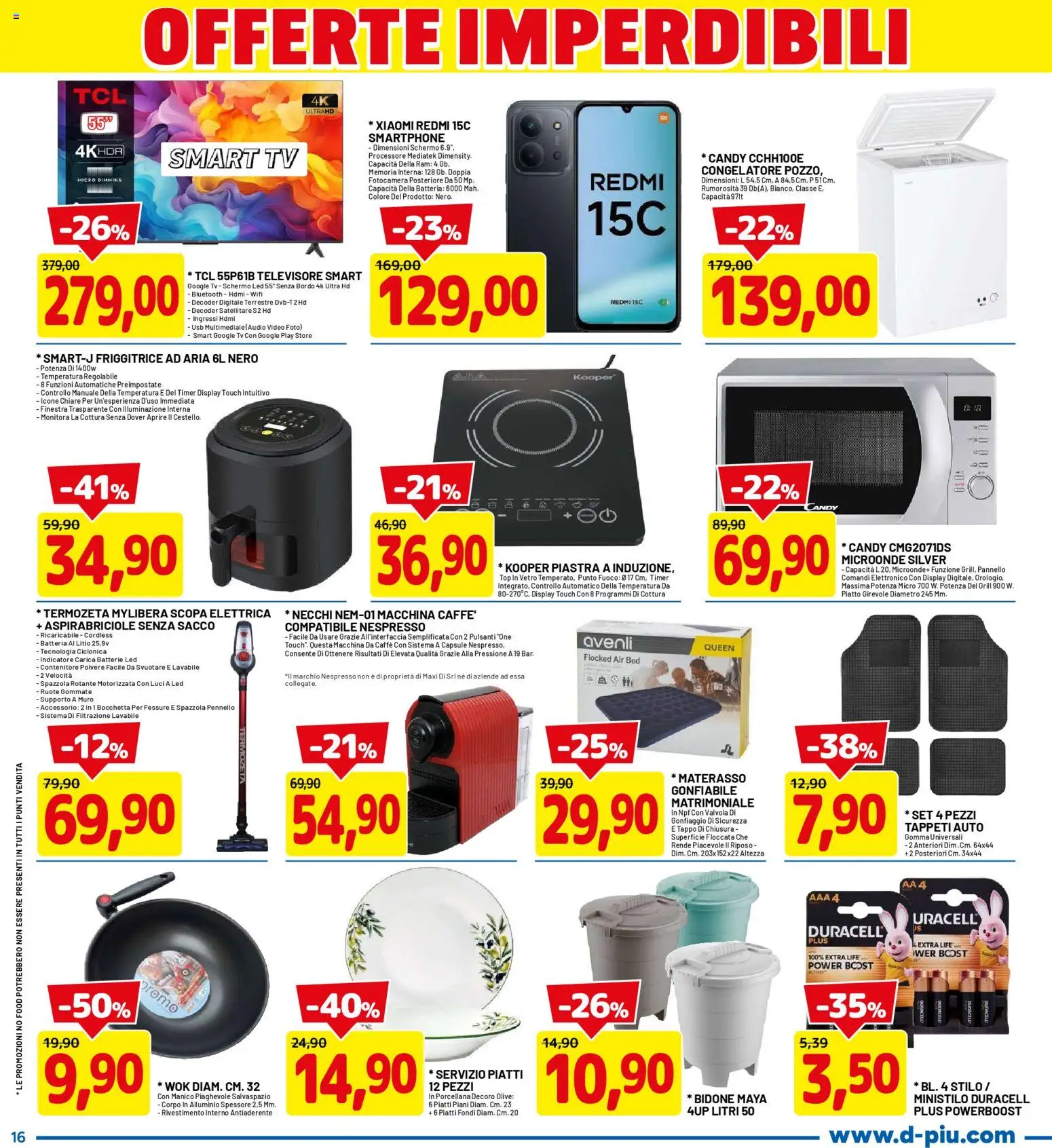 Volantino D Più del 30.04.2026 | Pagina: 16 | Prodotti: Xiaomi, smart TV, Video, Alluminio