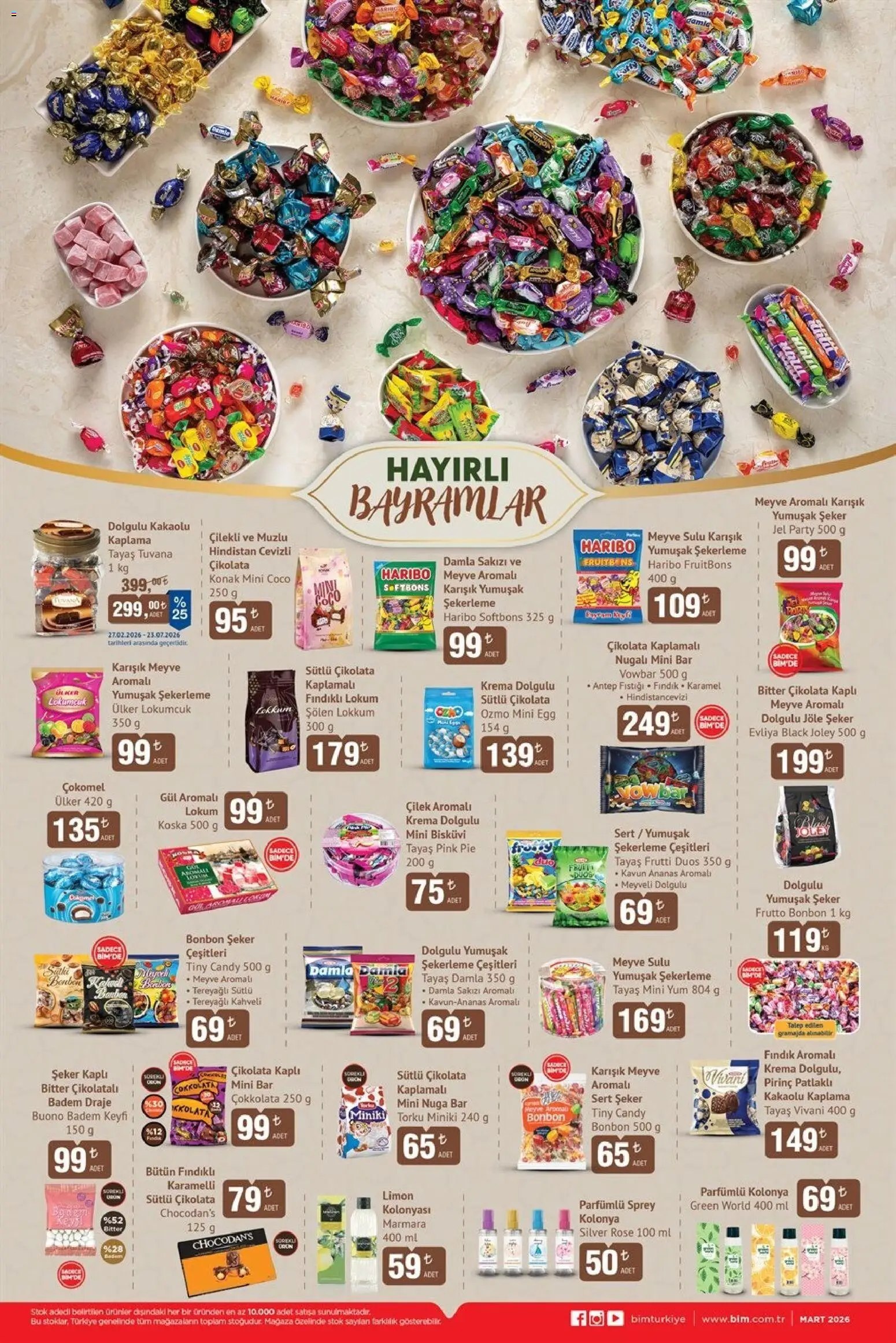 BİM - BAYRAM, Bayram - 09.03.2026 tarihinden itibaren geçerlidir | Sayfa: 2 | Ürünler: Pirinç, Çilek, Fındık, Krema