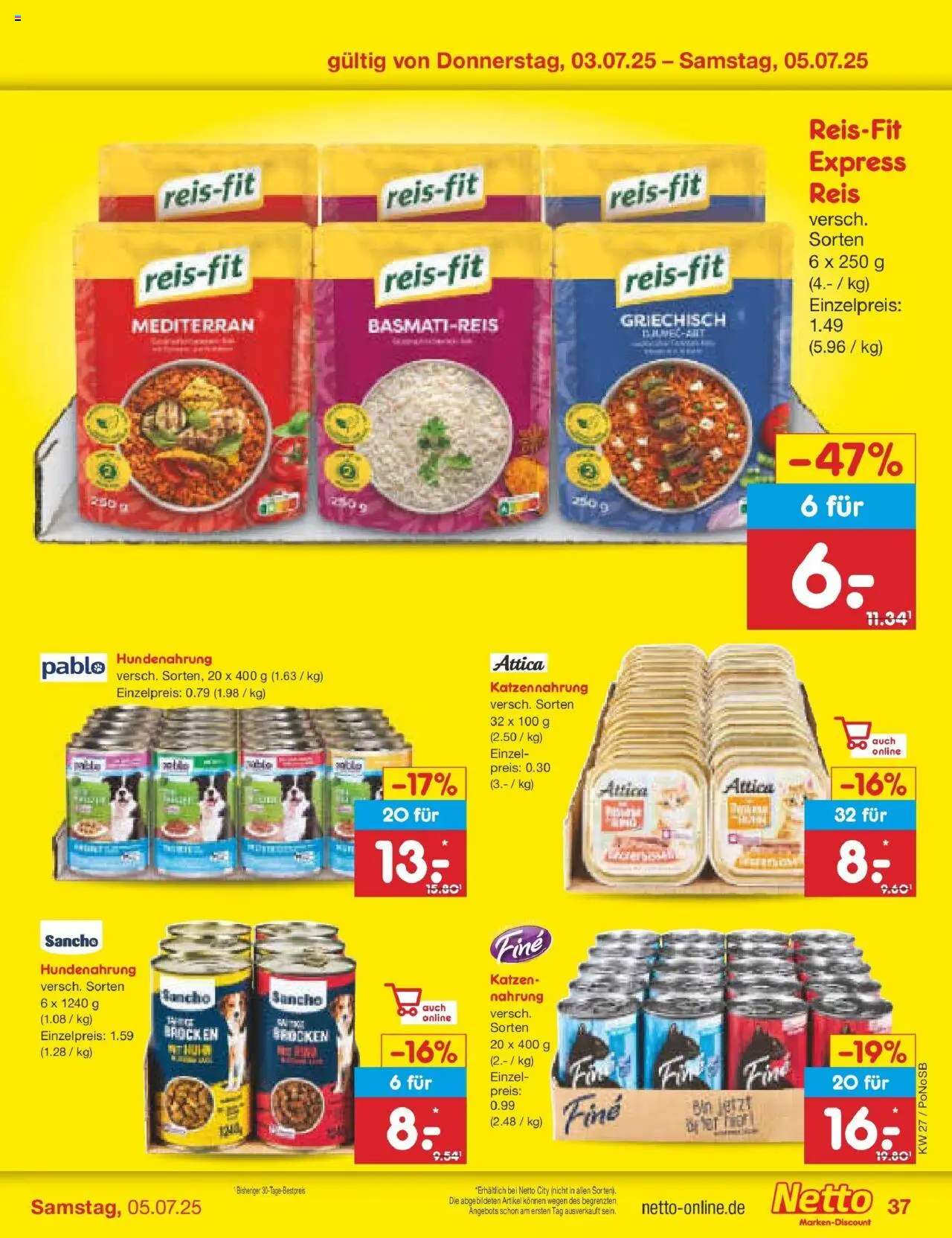 Netto Marken-Discount prospekt Amberg	 - gültig ab dem 29.06.2025 | Seite: 57 | Produkte: Basmatireis, Reis