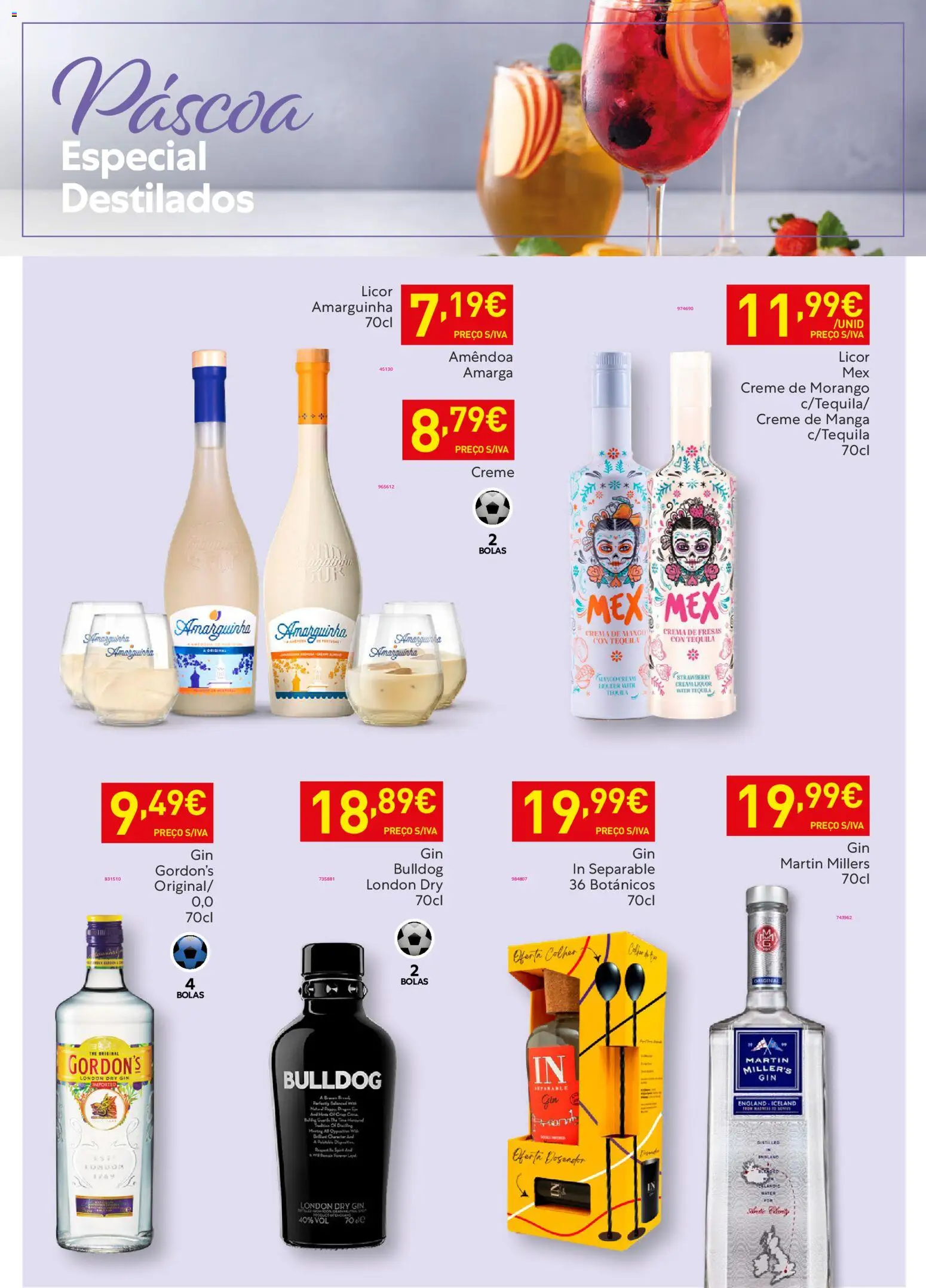Recheio Horeca │ válido de 17.03.2026 | Página: 39 | Produtos: Licor, Tequila, Gin, Creme