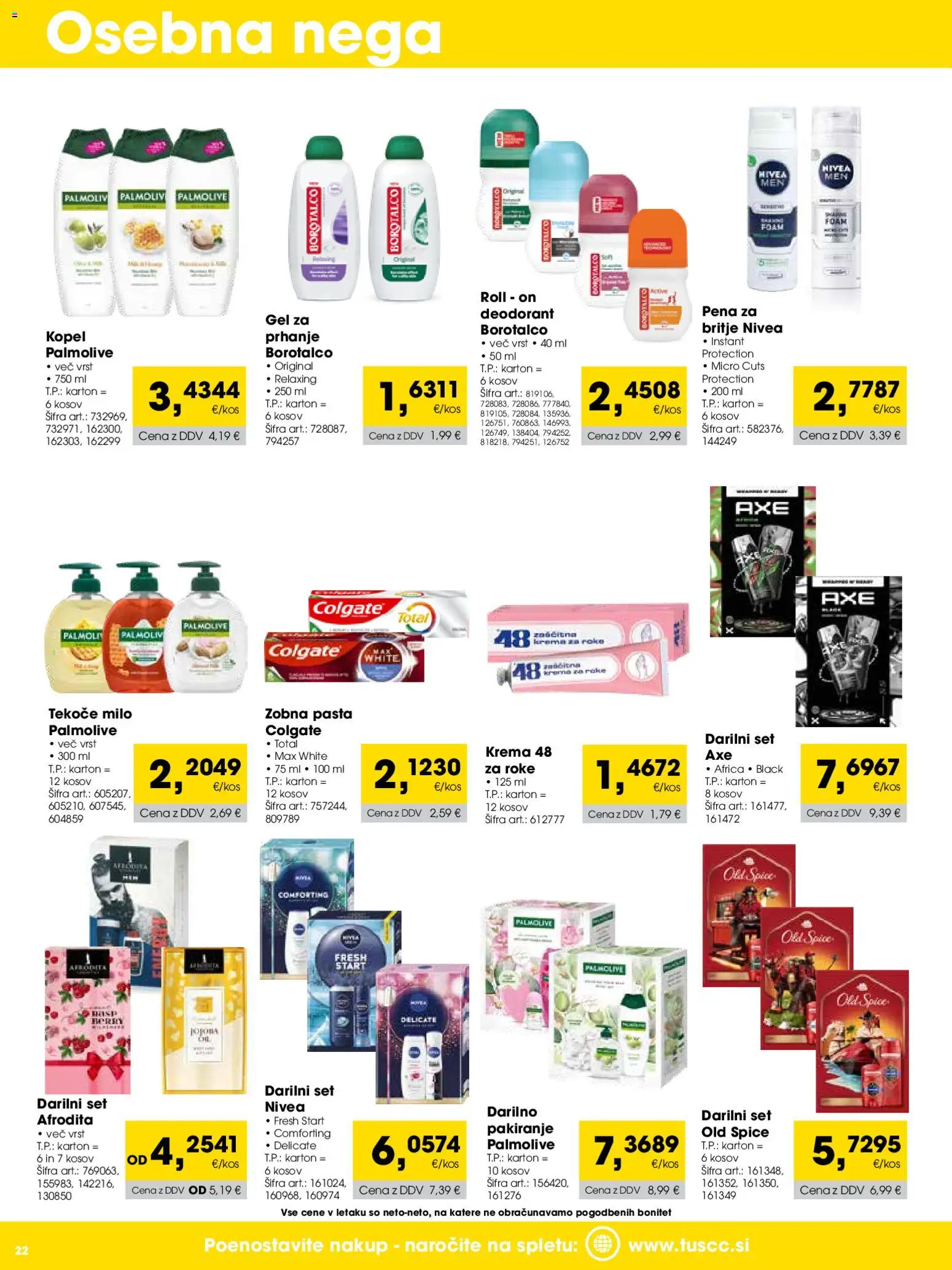 Novi Tuš katalog ponudbe – veljaven od 01.03.2026 | Stran: 22 | Izdelki: Tekoče milo, Krema, Deodorant, Zobna pasta