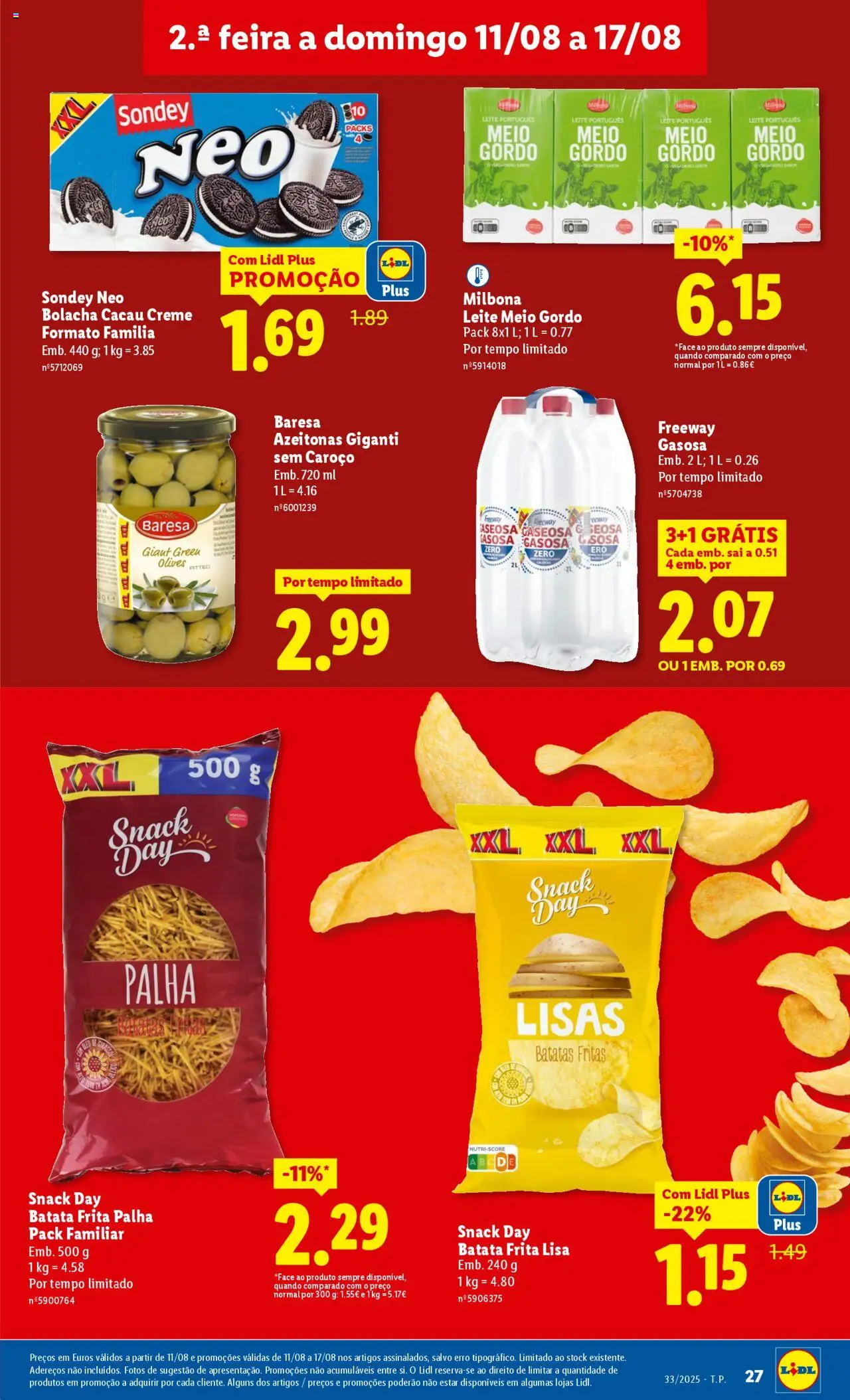 Lidl folheto │ válido de 11.08.2025 | Página: 27 | Produtos: Batata, Batata frita, Batatas fritas, Creme