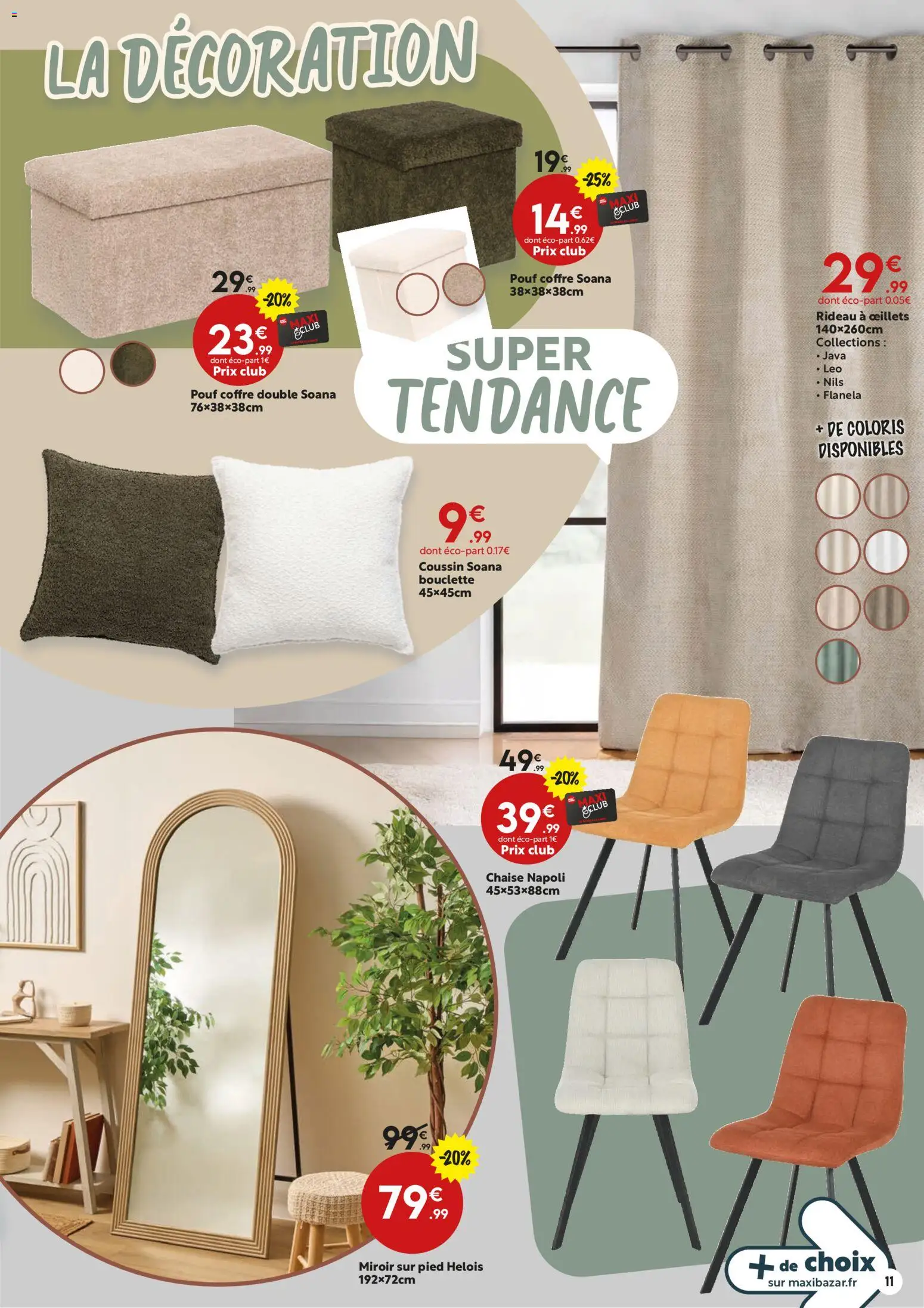 {H1} | Page: 11 | Produits: Chaise, Miroir, Rideau