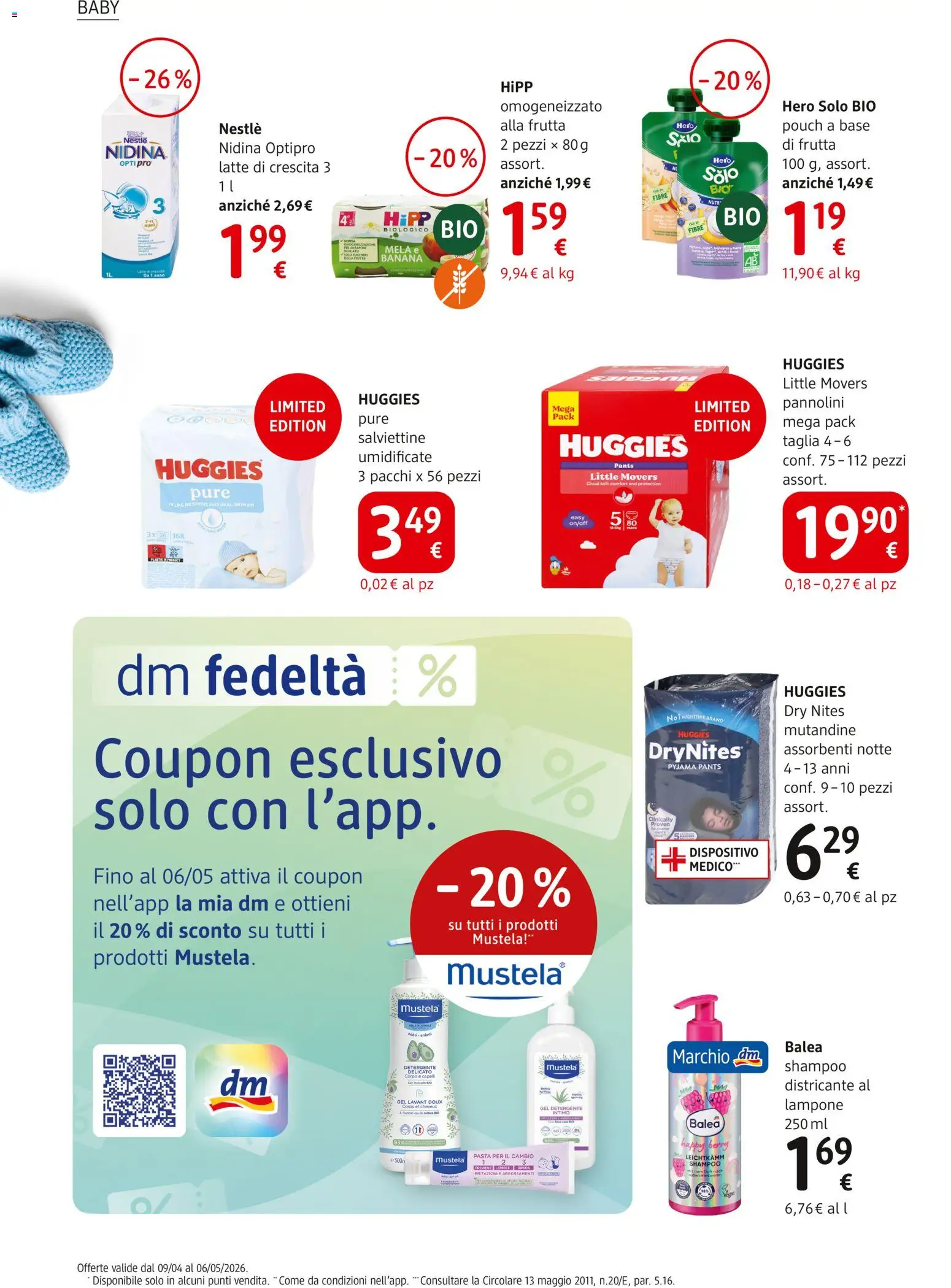 Volantino dm drogerie markt del 09.04.2026 | Pagina: 12 | Prodotti: Detergente intimo, Detergente, Mutandine, Pasta