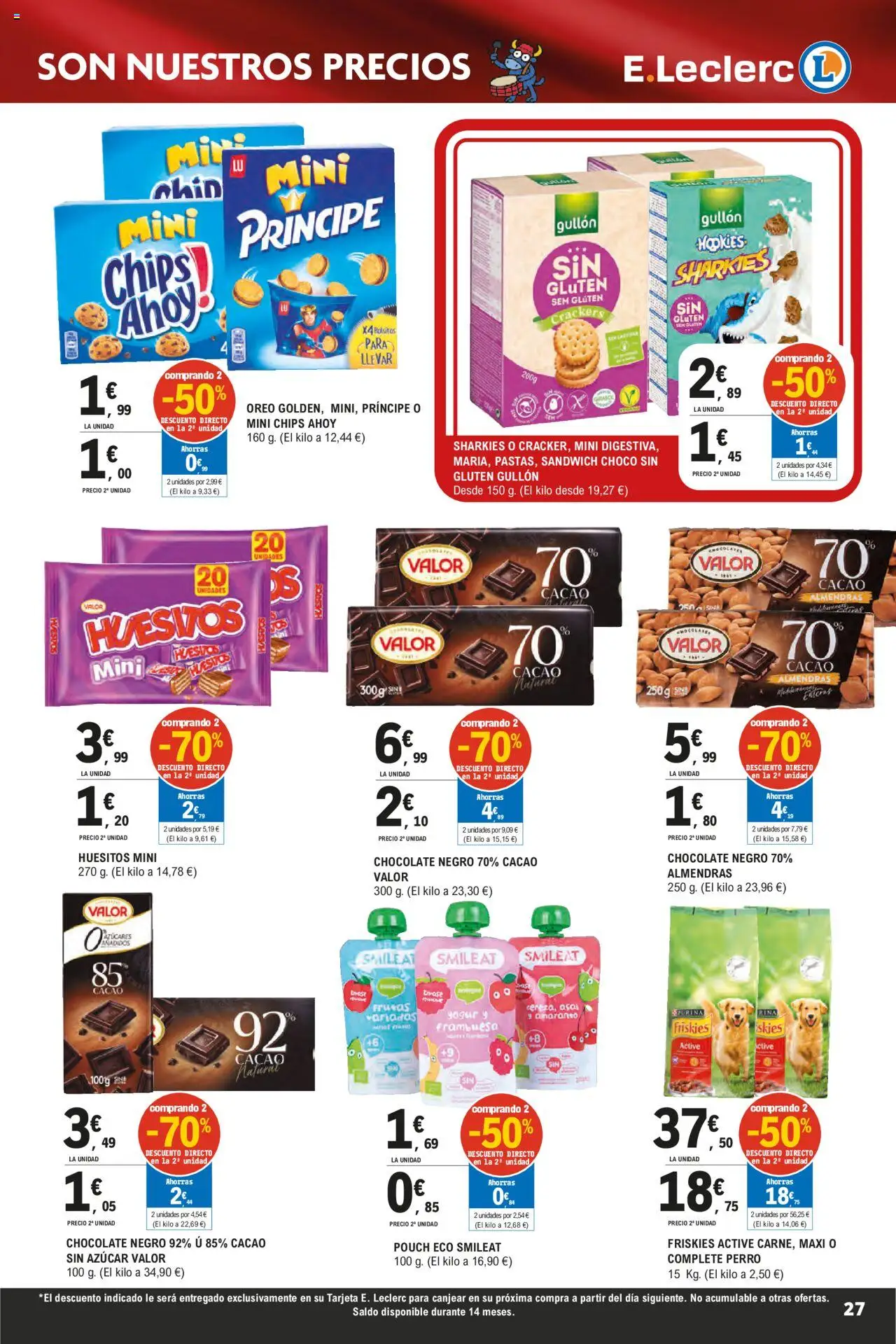 E.Leclerc - Descubre la Calidad y Frescura  │ válido desde el 18.06.2025 | Página: 27 | Productos: Yogur, Chocolate, Φρυγανιές σικάλεως