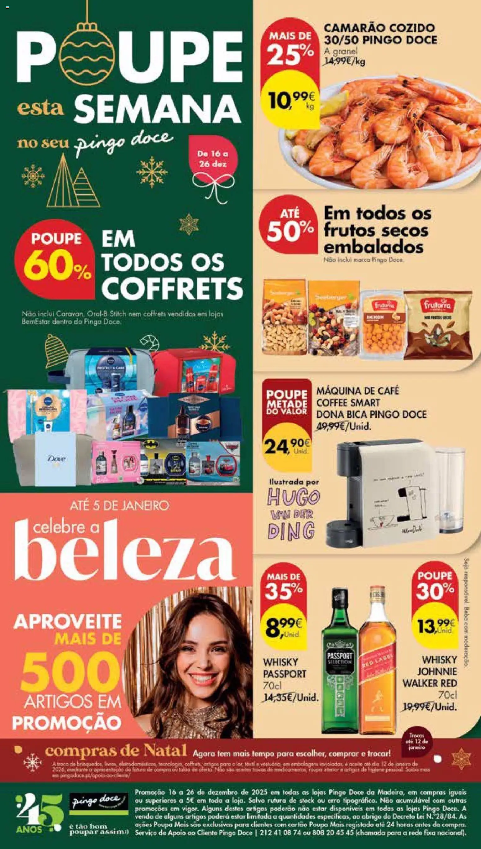 Pingo Doce Poupe Esta Semana Madeira │ válido de 16.12.2025 | Página: 40 | Produtos: Soja, Whisky, Camarão, Café