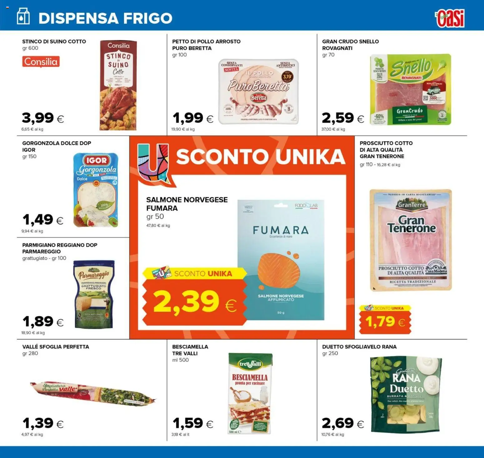 Volantino Oasi del 21.11.2025 | Pagina: 17 | Prodotti: Petto di Pollo, Salmone, Besciamella, Vassoio