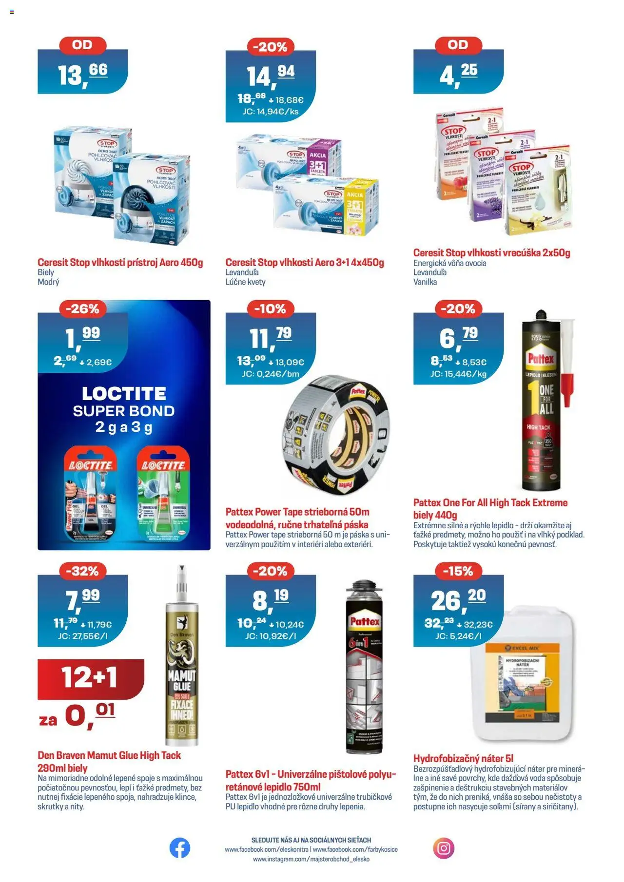 Nové L&Š akcie – leták je platný od 01.10.2025 | Strana: 6 | Produkty: Pero, Voda, Kvety, Ceresit
