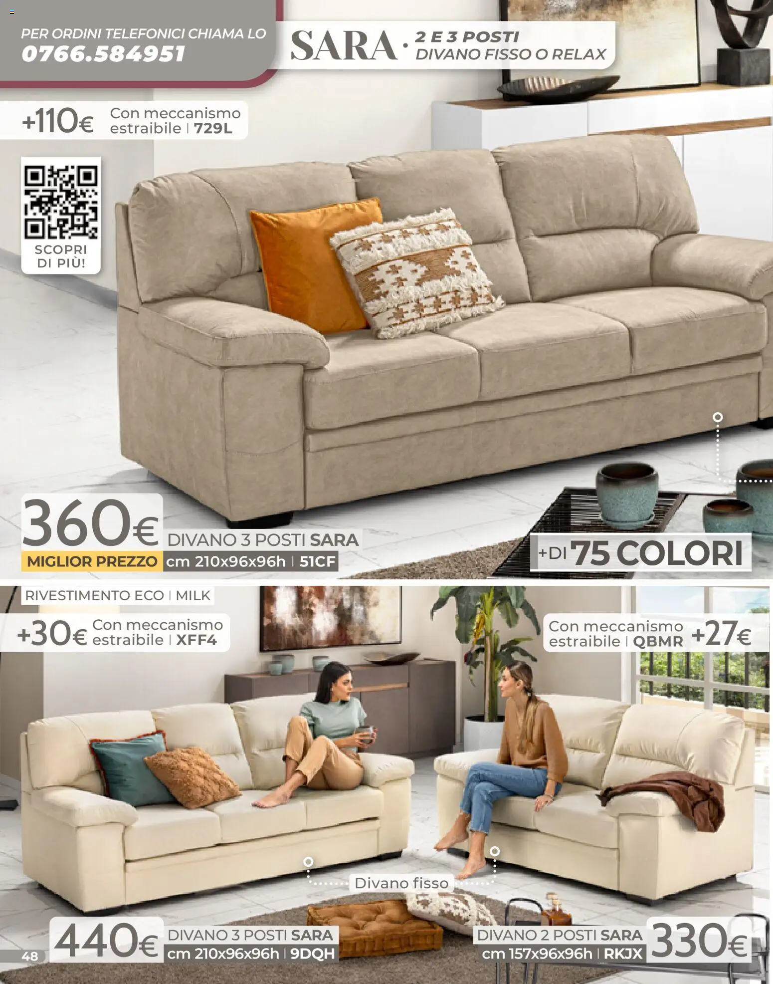 Volantino Mondo Convenienza del 04.01.2026 | Pagina: 48 | Prodotti: Divano