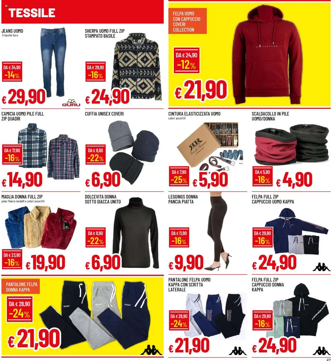 Volantino Galassia del 23.10.2025 | Pagina: 27 | Prodotti: Pile, Felpa, Giacca, Leggings